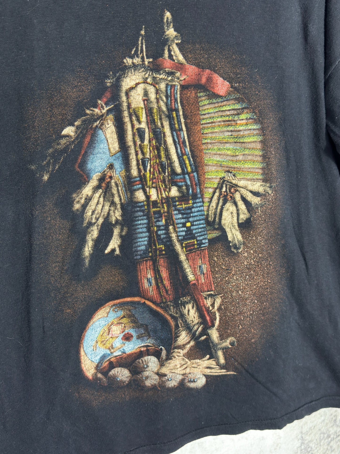 VINTAGE 90s NATIVE AMERICAN T-SHIRT SZ: XL