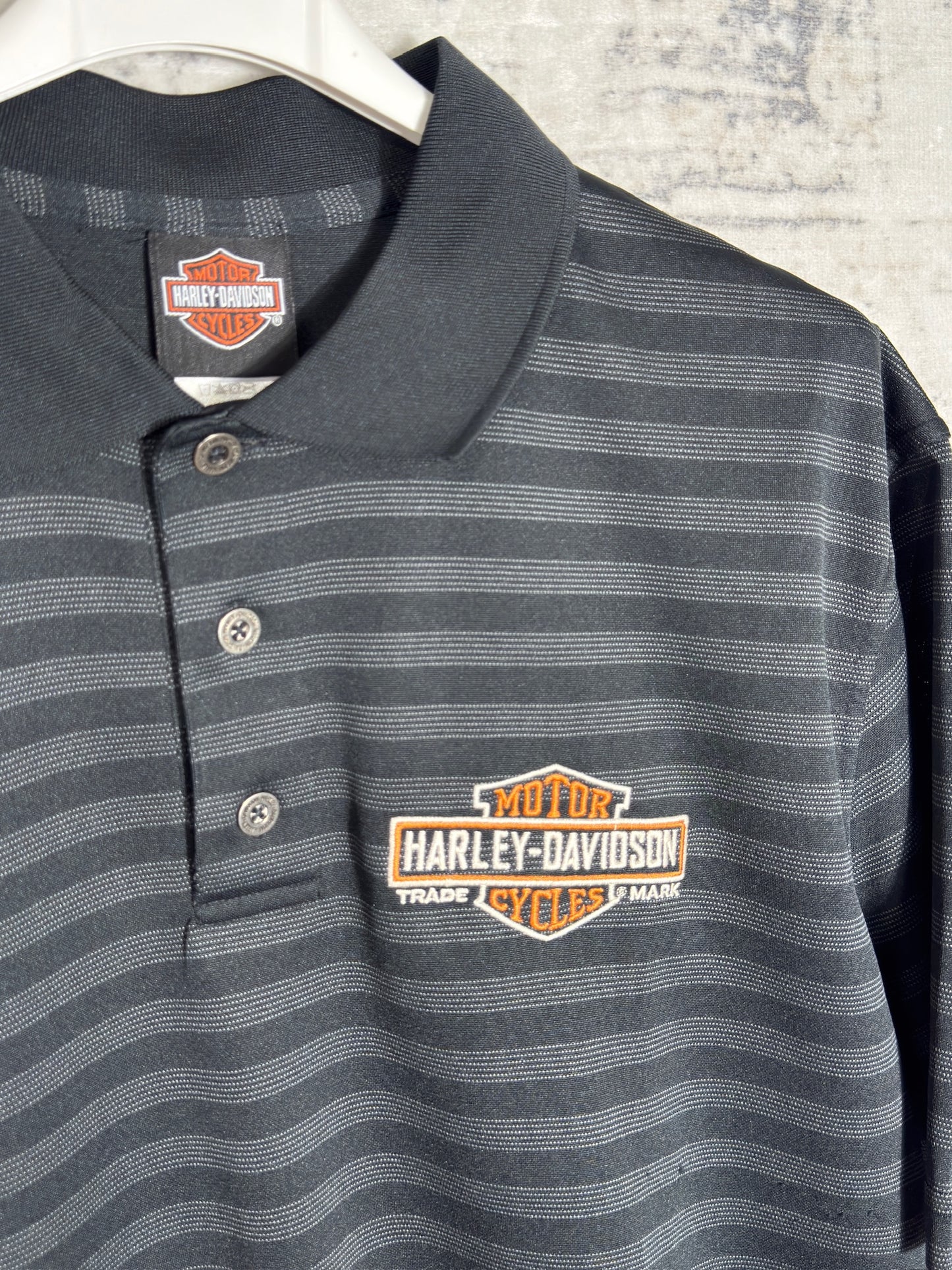 Y2K HARLEY DAVIDSON POLO SZ: L