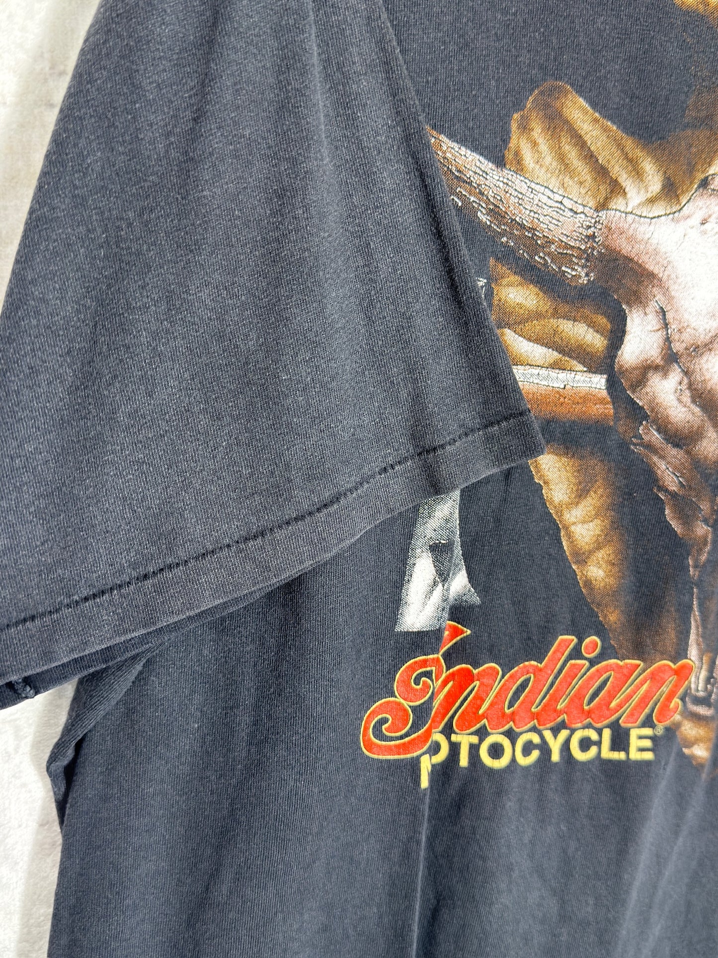 VINTAGE 90s INDIAN MOTOCYCLE "SKULL" T-SHIRT SZ: XL
