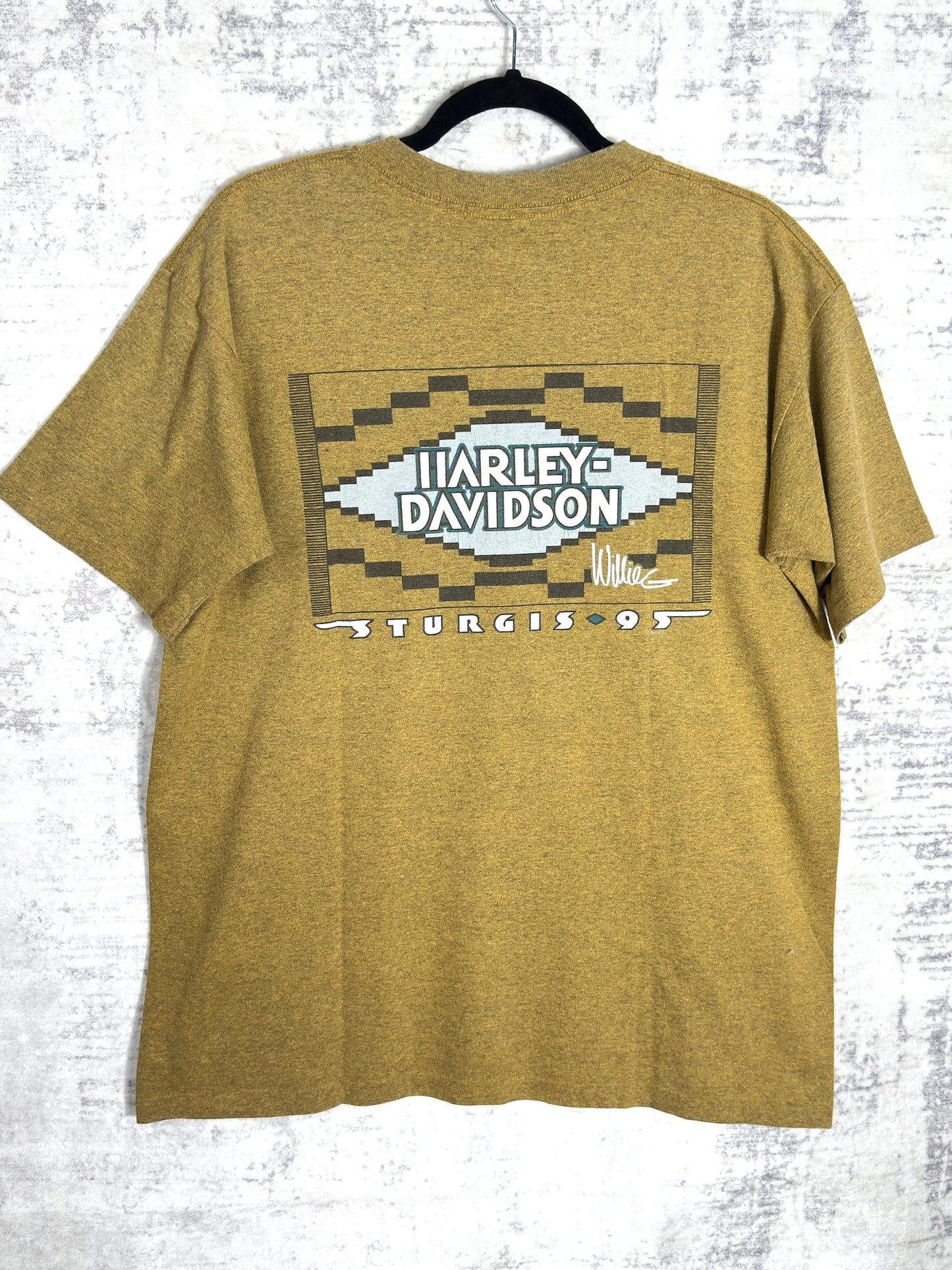 VINTAGE 1995 HARLEY DAVIDSON "STURGIS 95" T-SHIRT SZ: L