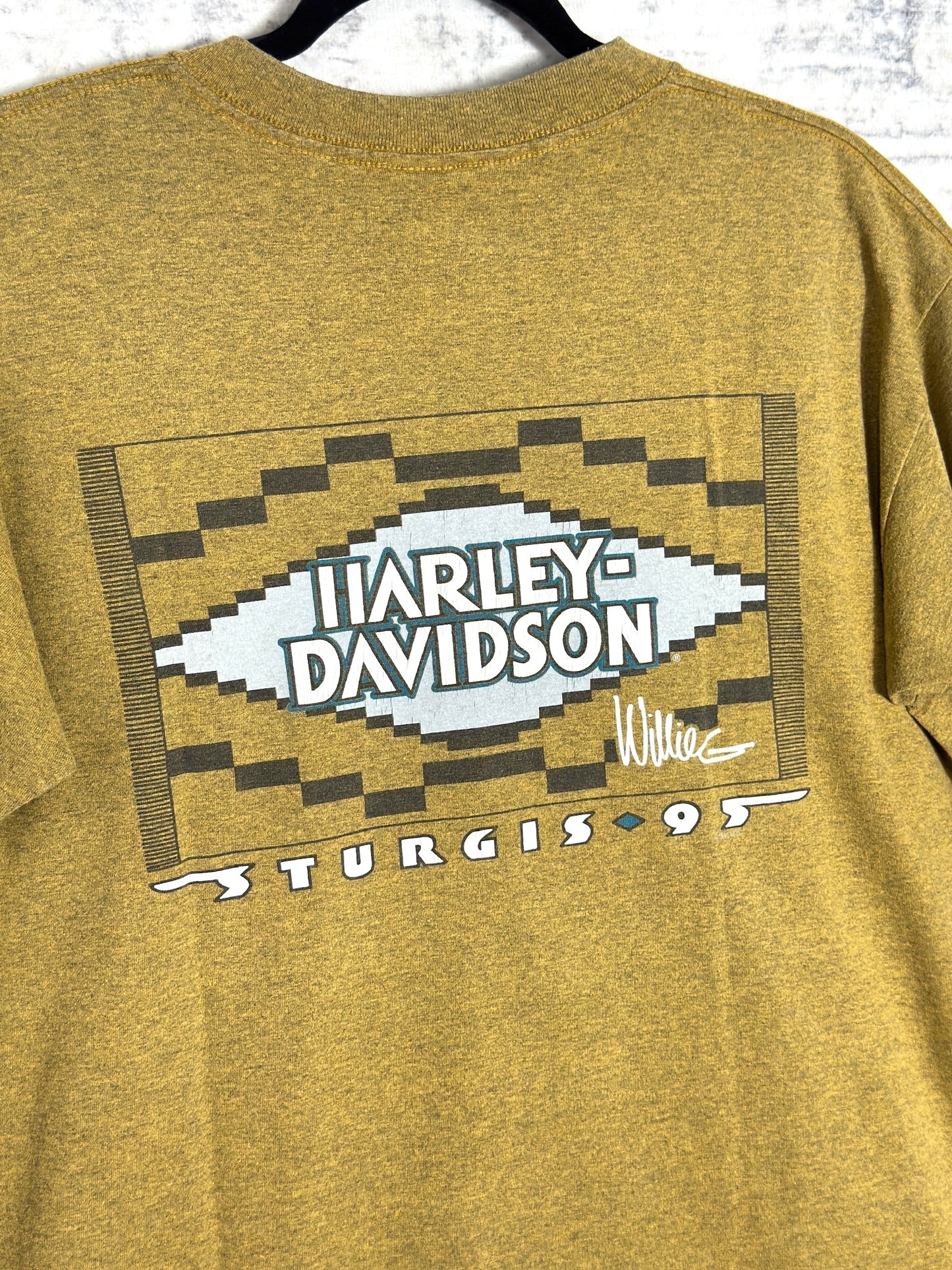 VINTAGE 1995 HARLEY DAVIDSON "STURGIS 95" T-SHIRT SZ: L