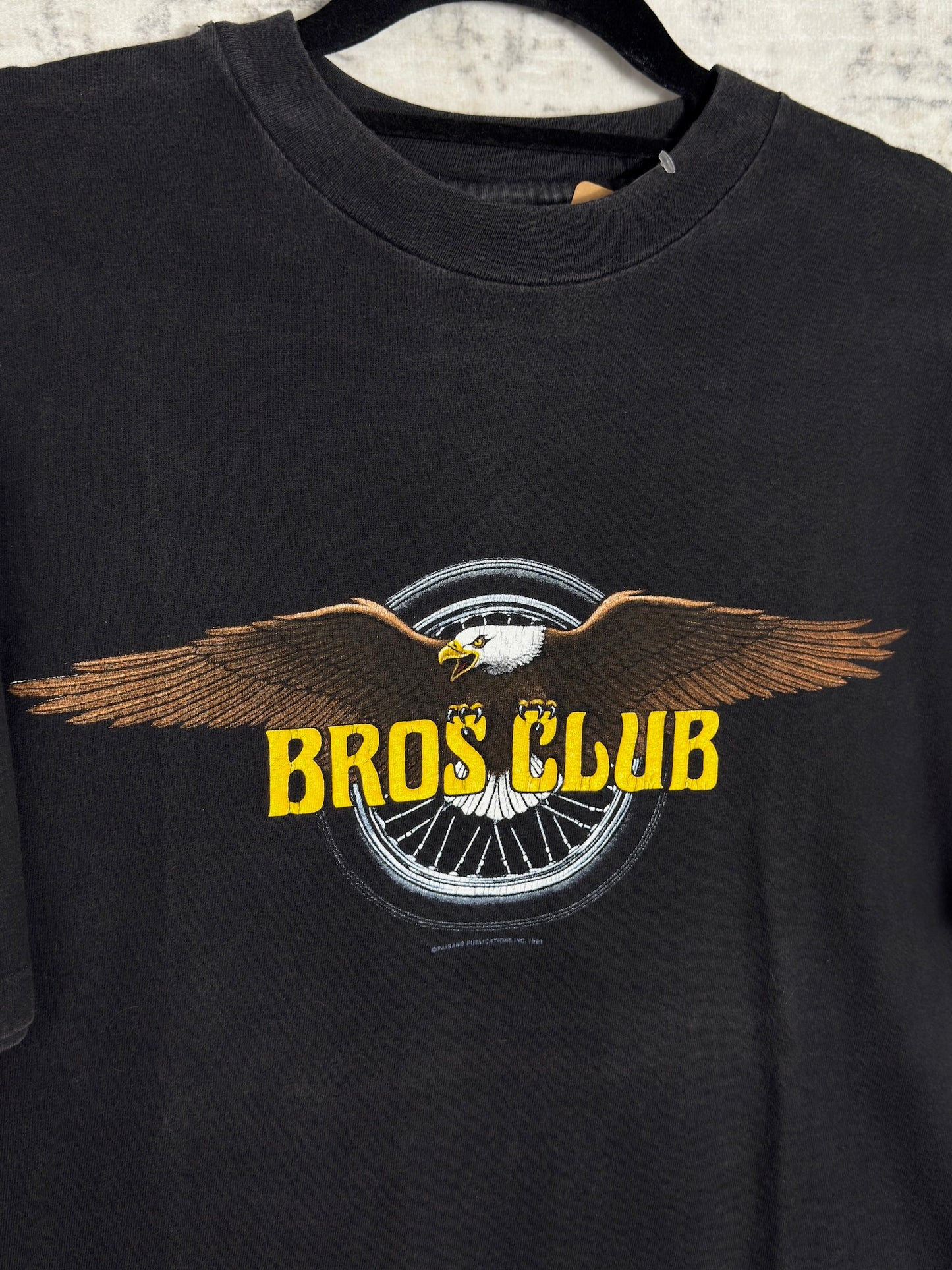VINTAGE 1991 EASYRIDERS "BROS CLUB" MOTORCYCLES T-SHIRT  SZ: L