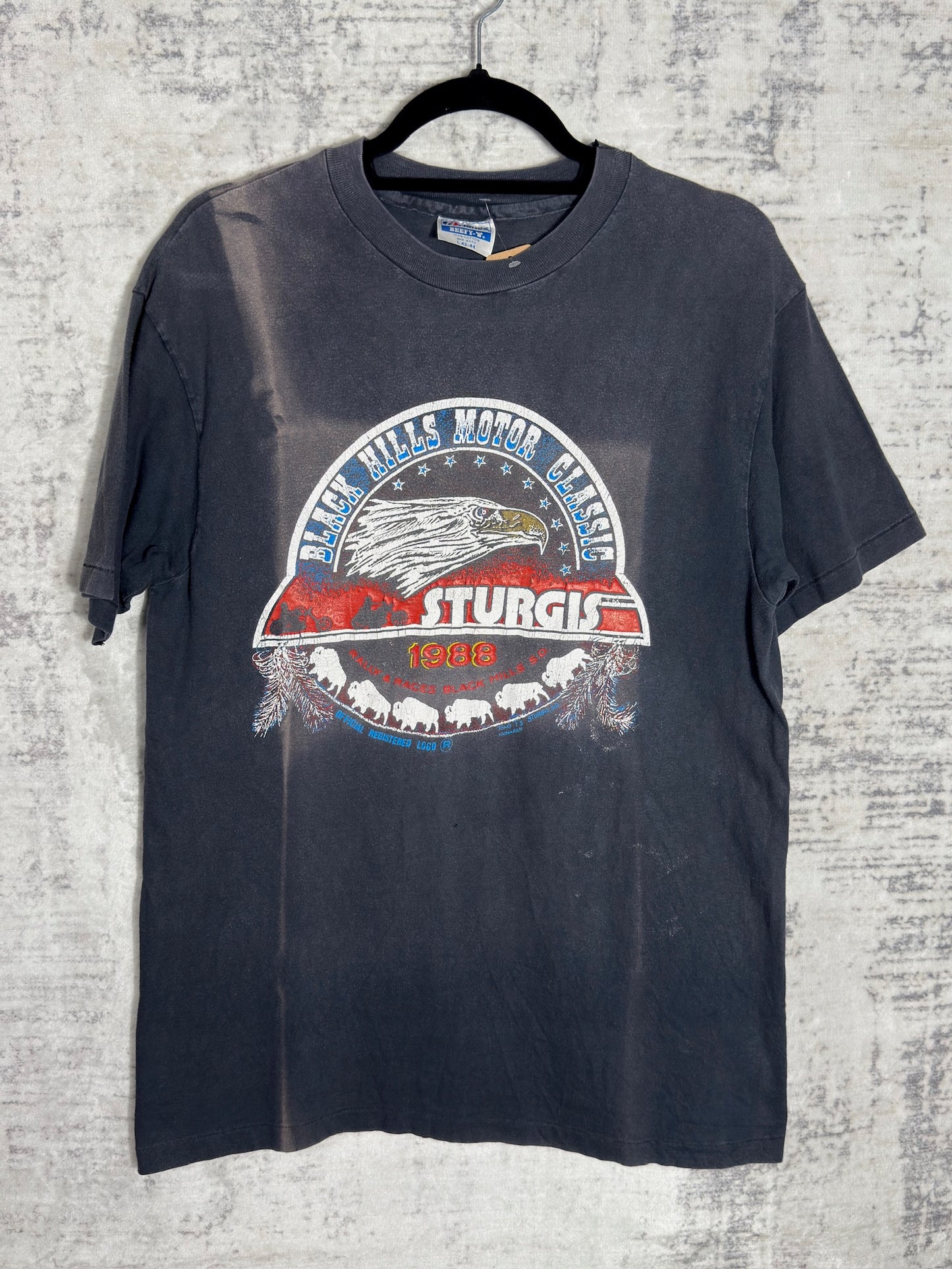 VINTAGE 1988 STURGIS "BLACK HILLS MOTOR CLASSIC" T-SHIRT SZ: L