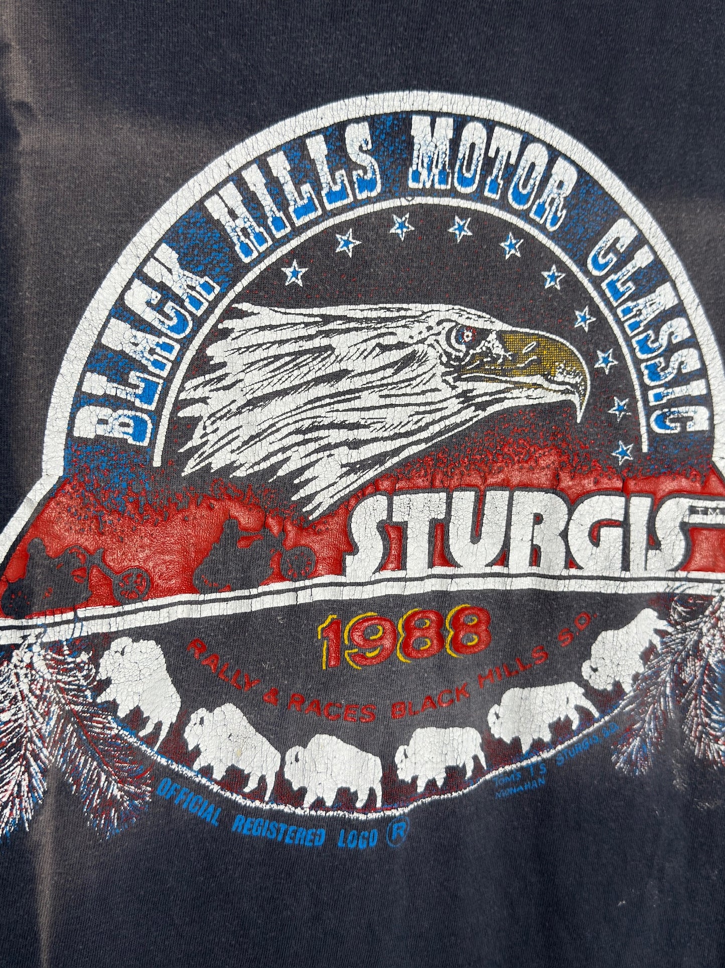 VINTAGE 1988 STURGIS "BLACK HILLS MOTOR CLASSIC" T-SHIRT SZ: L