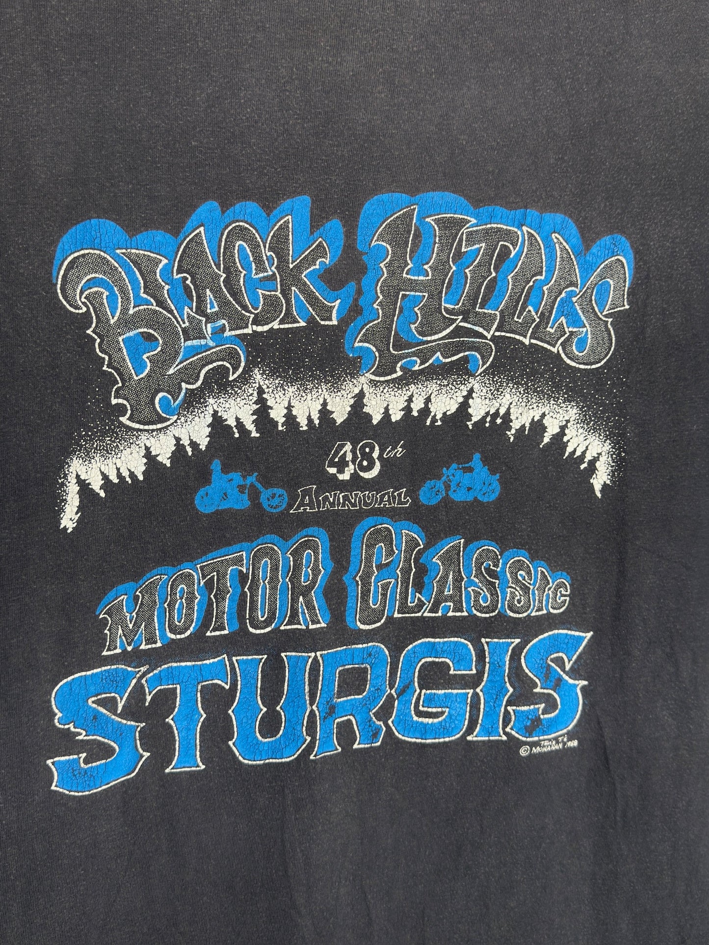 VINTAGE 1988 STURGIS "BLACK HILLS MOTOR CLASSIC" T-SHIRT SZ: L