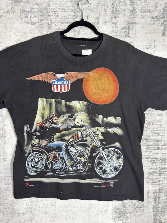 VINTAGE 1989 EASYRIDERS "DOUBLE SIDED PRINT" T-SHIRT SZ: XL