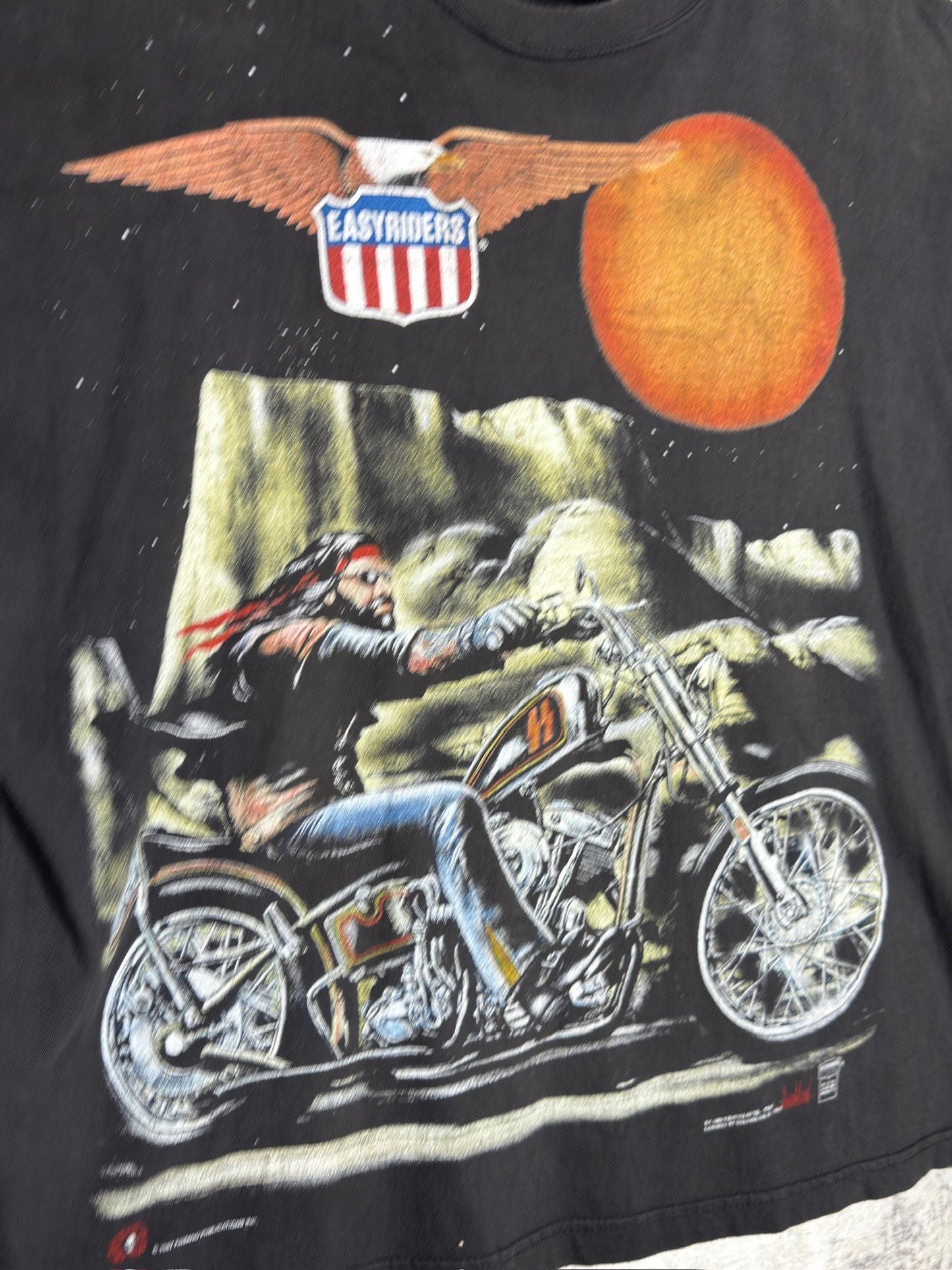 VINTAGE 1989 EASYRIDERS "DOUBLE SIDED PRINT" T-SHIRT SZ: XL