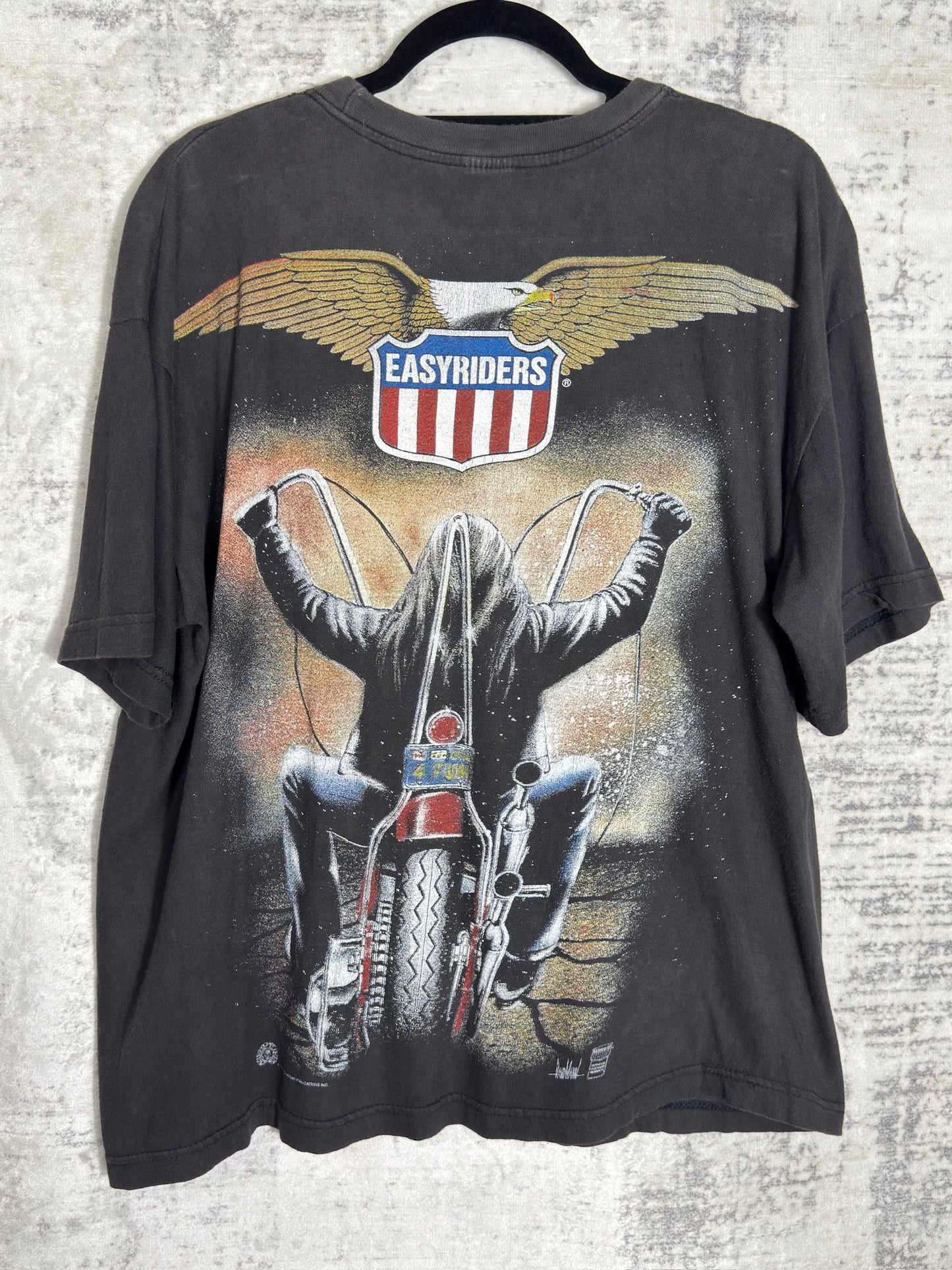 VINTAGE 1989 EASYRIDERS "DOUBLE SIDED PRINT" T-SHIRT SZ: XL