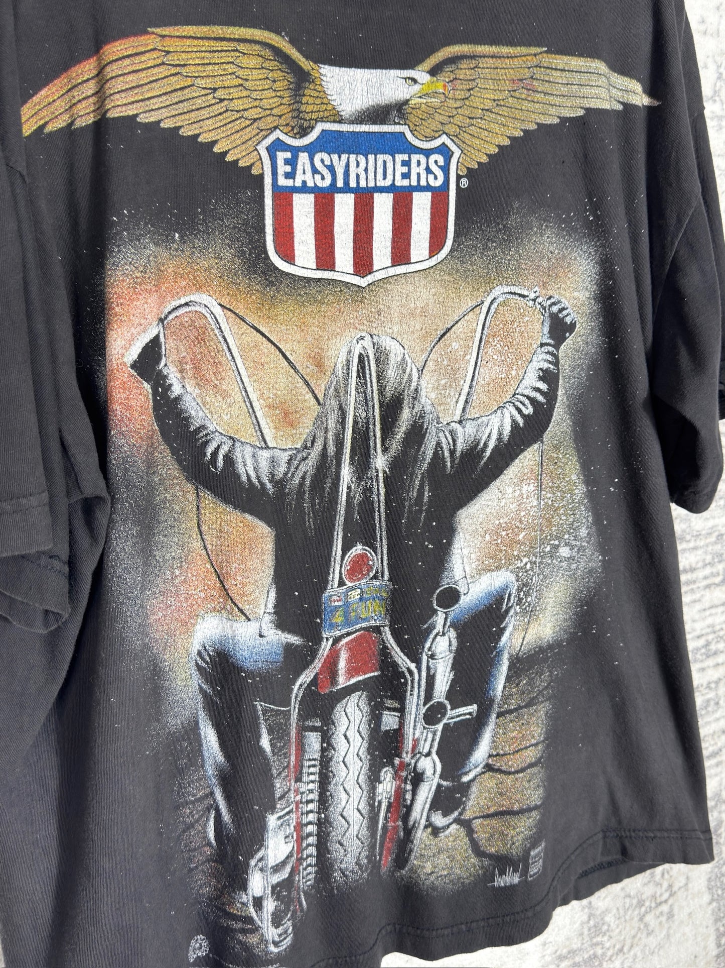 VINTAGE 1989 EASYRIDERS "DOUBLE SIDED PRINT" T-SHIRT SZ: XL