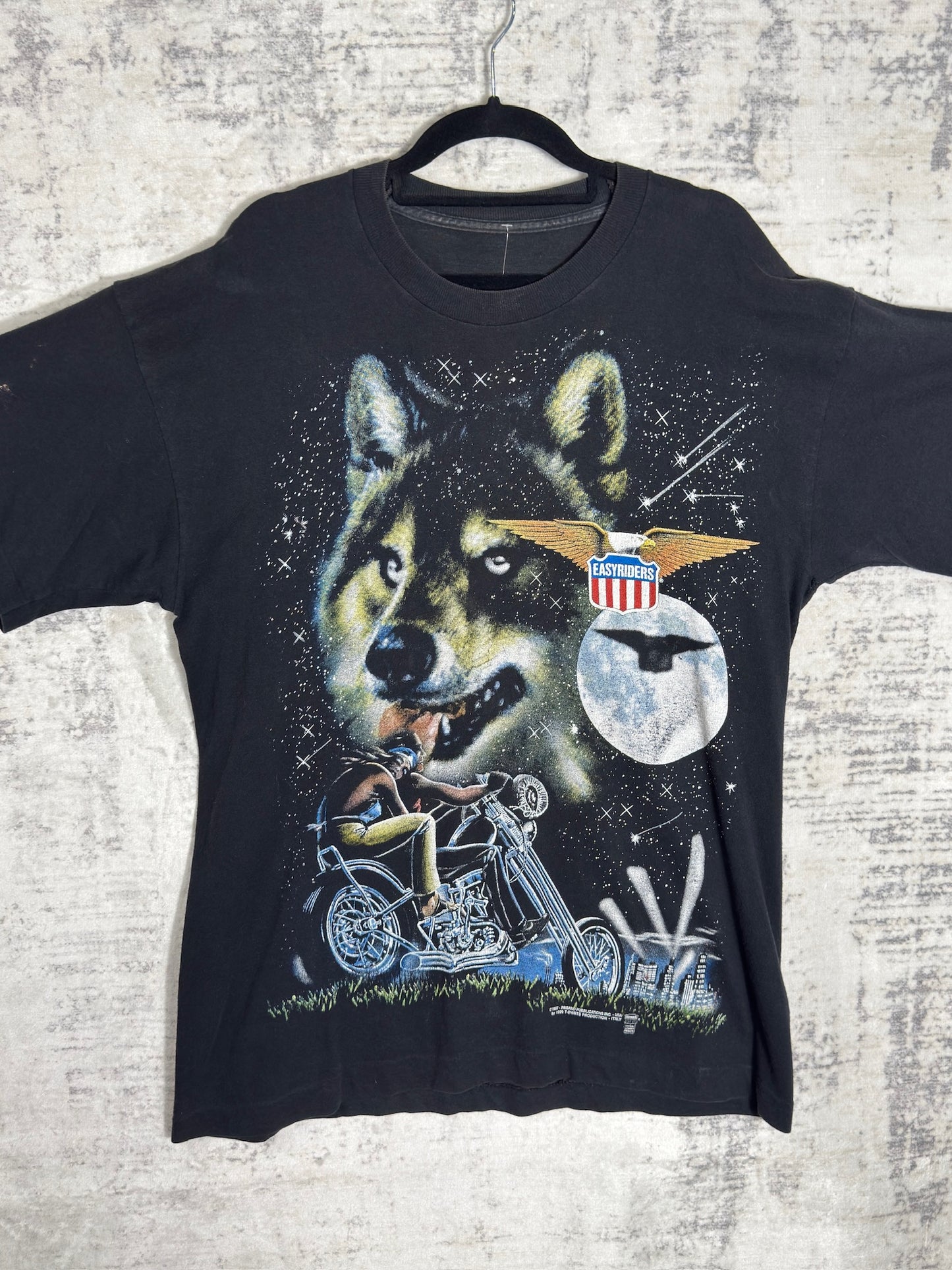 VINTAGE 1999 EASYRIDERS "COSMIC WOLF" T-SHIRT SZ: XL