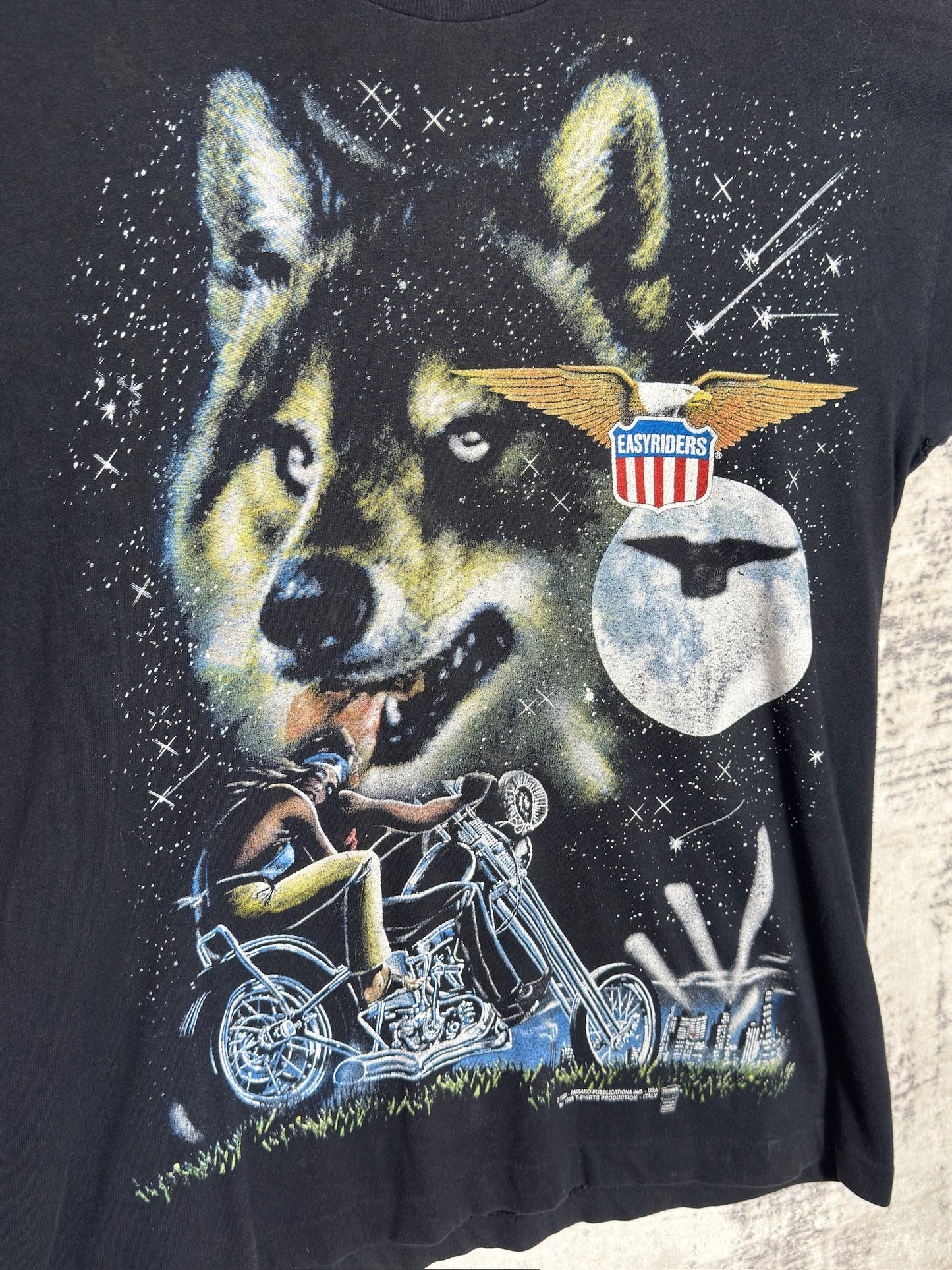 VINTAGE 1999 EASYRIDERS "COSMIC WOLF" T-SHIRT SZ: XL