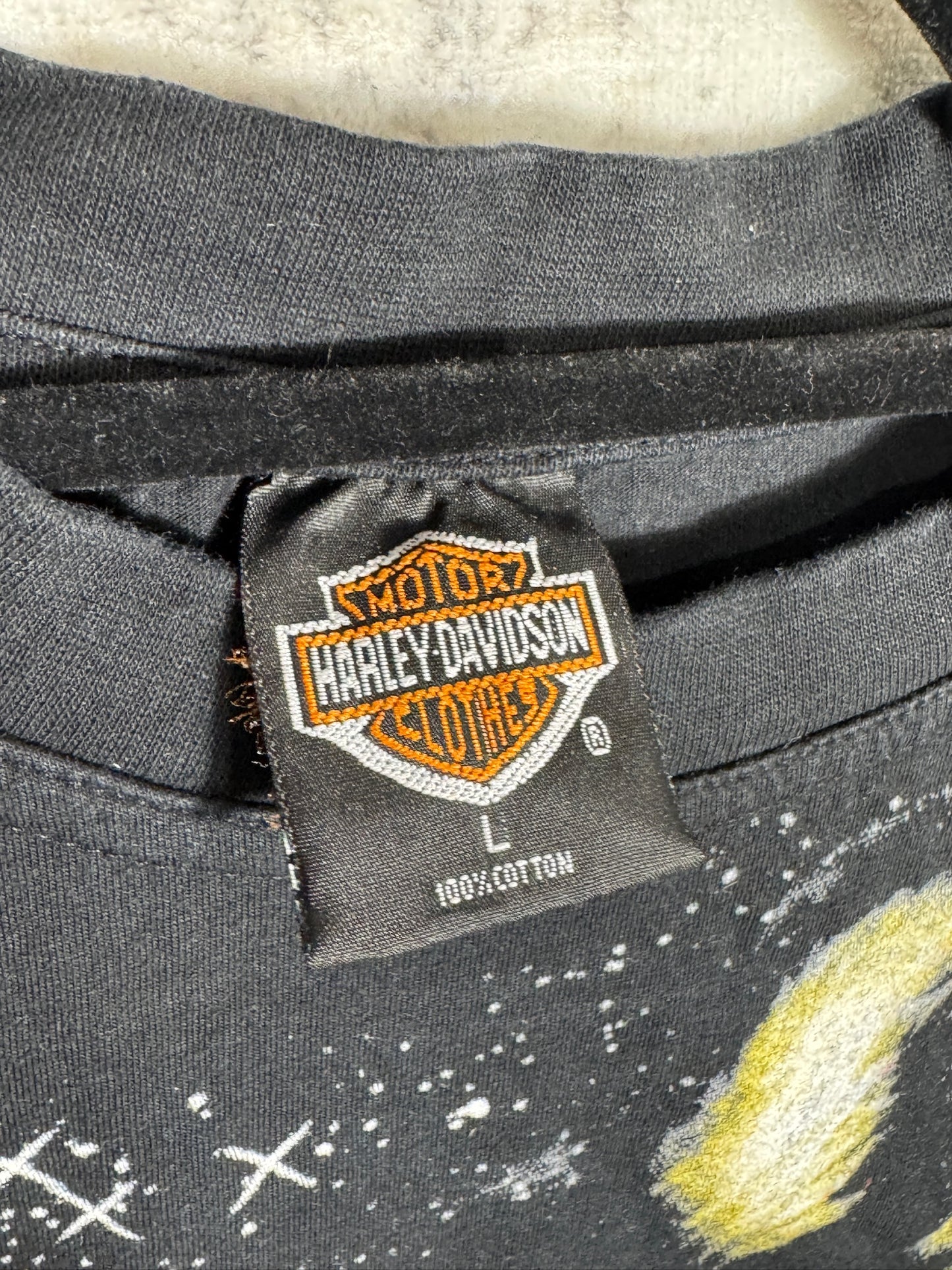 VINTAGE HARLEY DAVIDSON "COSMIC WOLF" T-SHIRT SZ: L