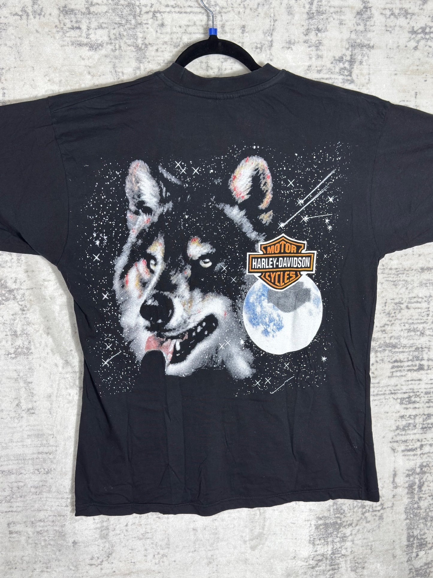 VINTAGE HARLEY DAVIDSON "COSMIC WOLF" T-SHIRT SZ: L
