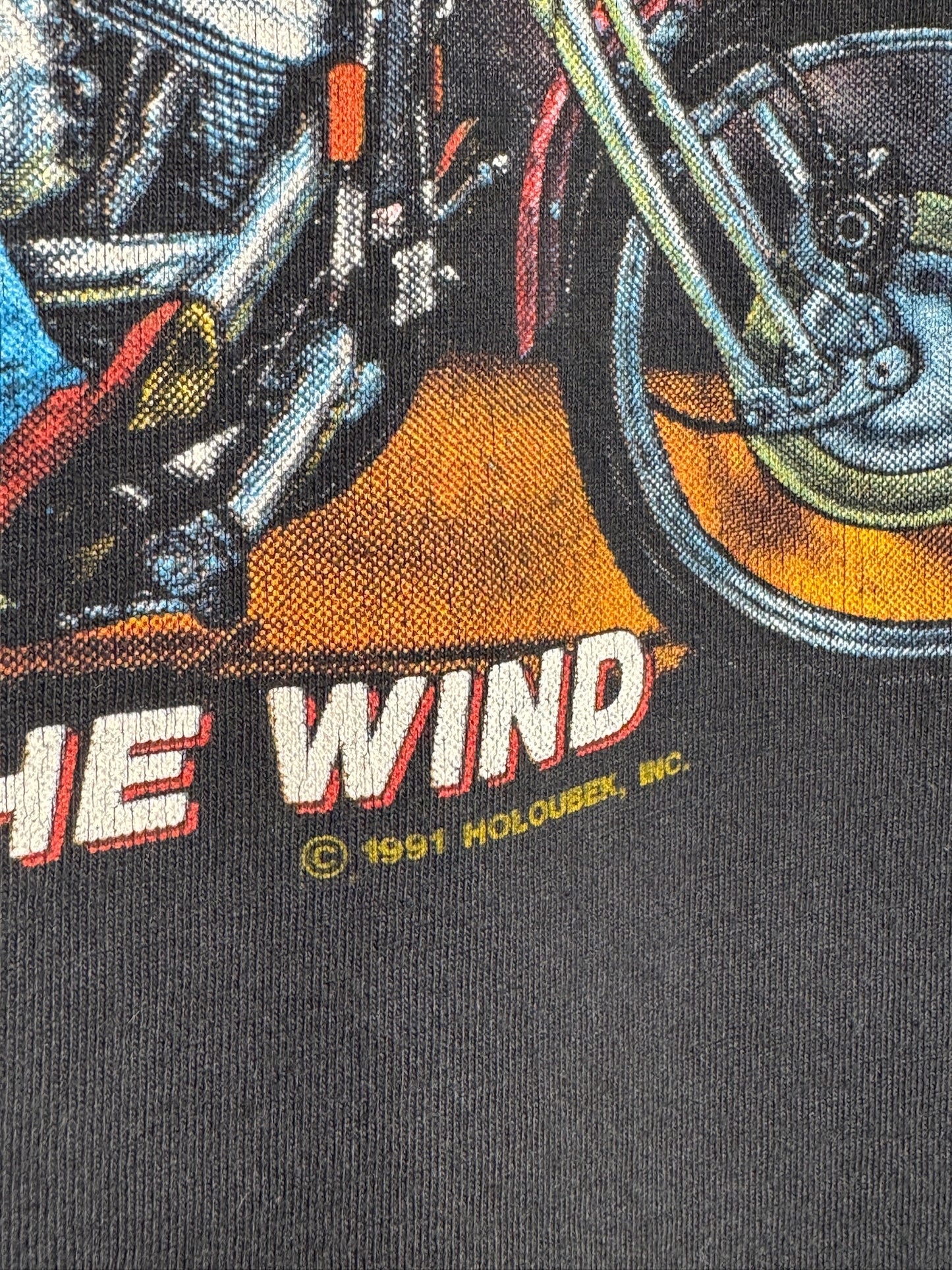 VINTAGE 1991 HARLEY DAVIDSON "RIDE LIKE THE WIND" T-SHIRT SZ: L