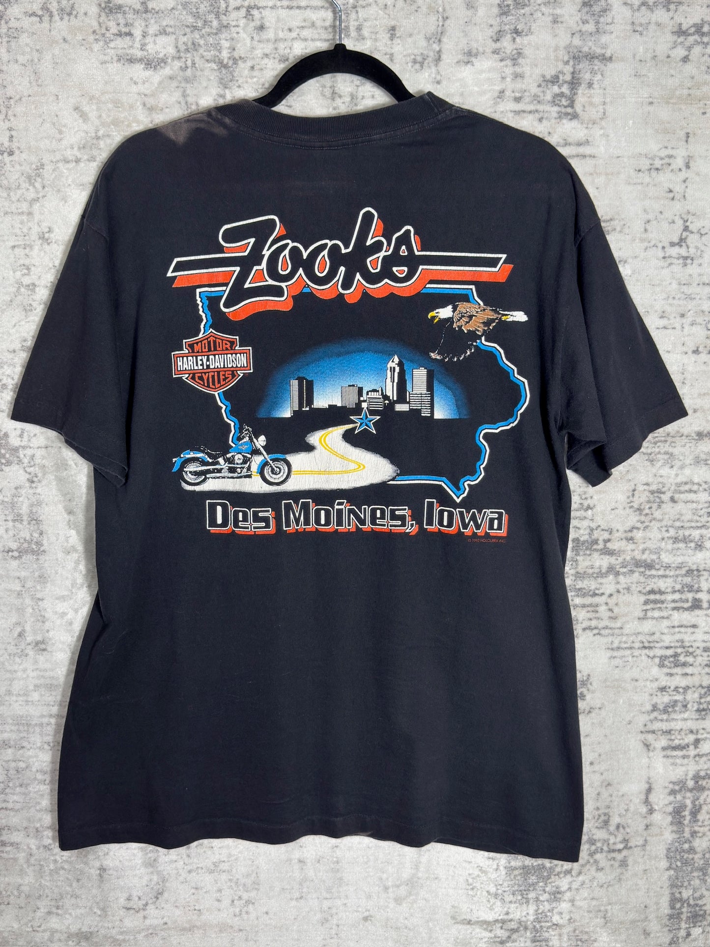 VINTAGE 1991 HARLEY DAVIDSON "RIDE LIKE THE WIND" T-SHIRT SZ: L