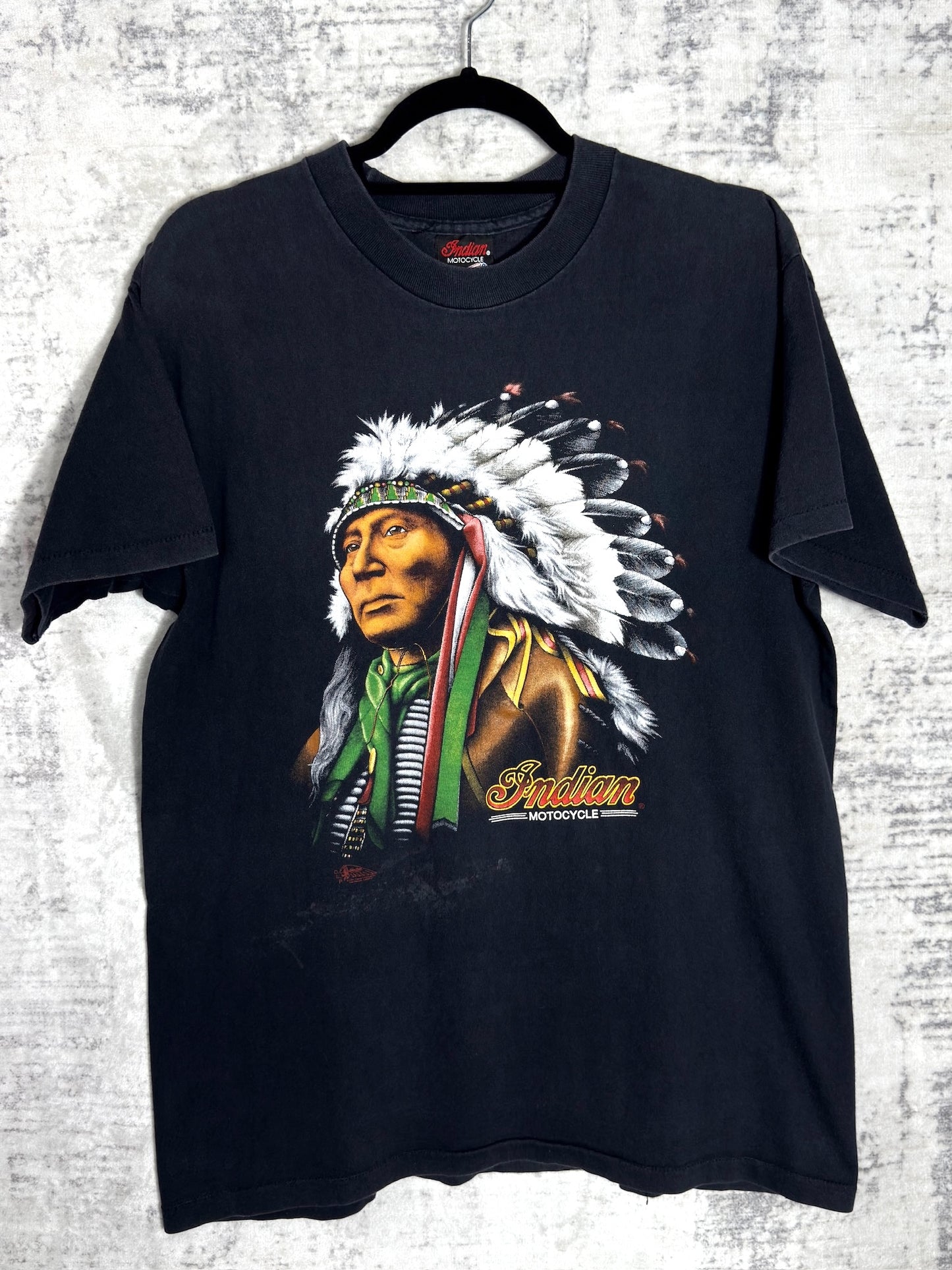 VINTAGE 1992 INDIAN MOTOCYCLE "CHIEF" T-SHIRT SZ: L