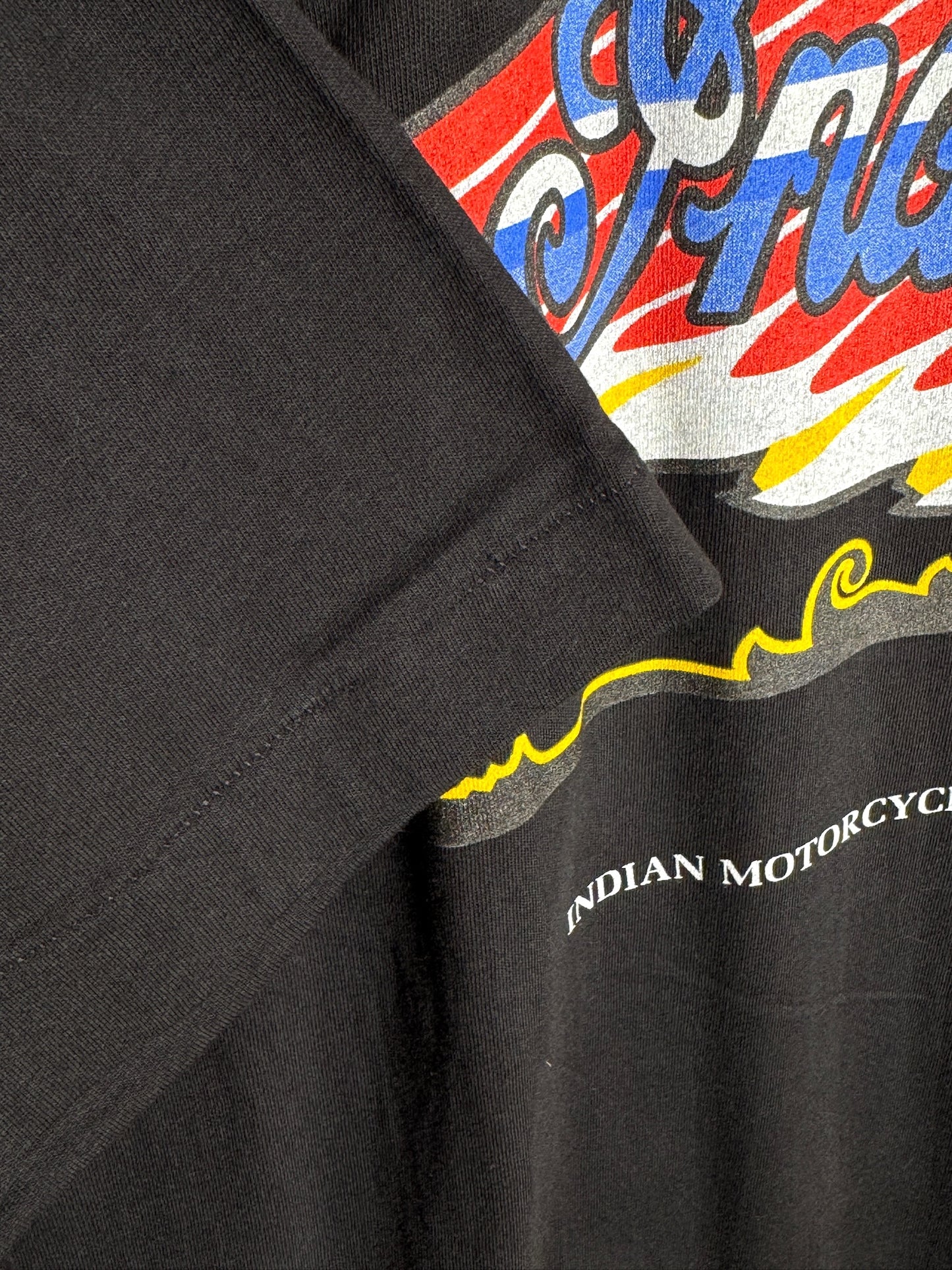 "NWOT" VINTAGE 1992 INDIAN MOTOCYCLE "THE INDIAN IS BACK" T-SHIRT SZ: XL