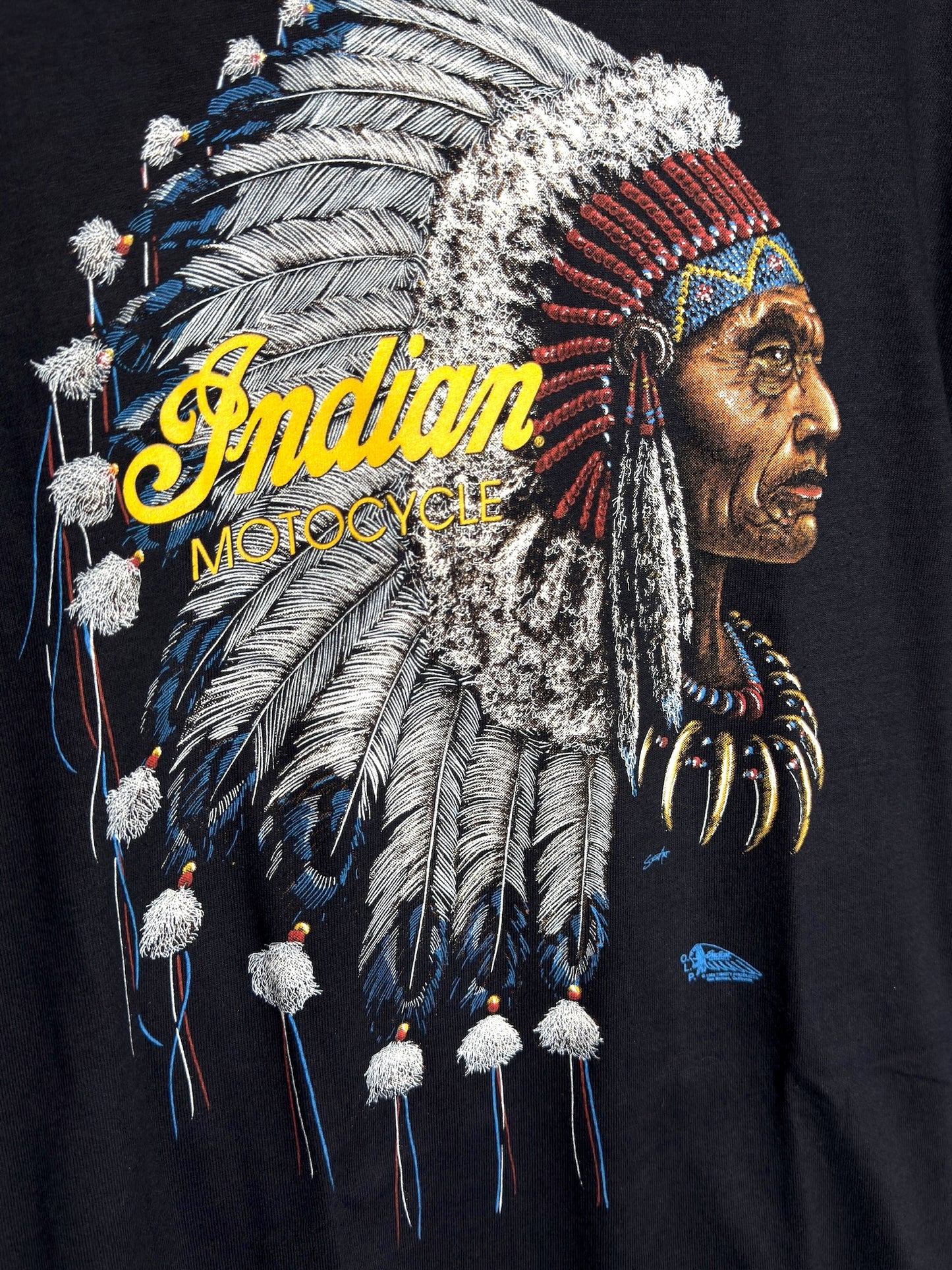 VINTAGE 1992 INDIAN MOTOCYCLE "CHIEF" BIKE WEEK T-SHIRT SZ: M