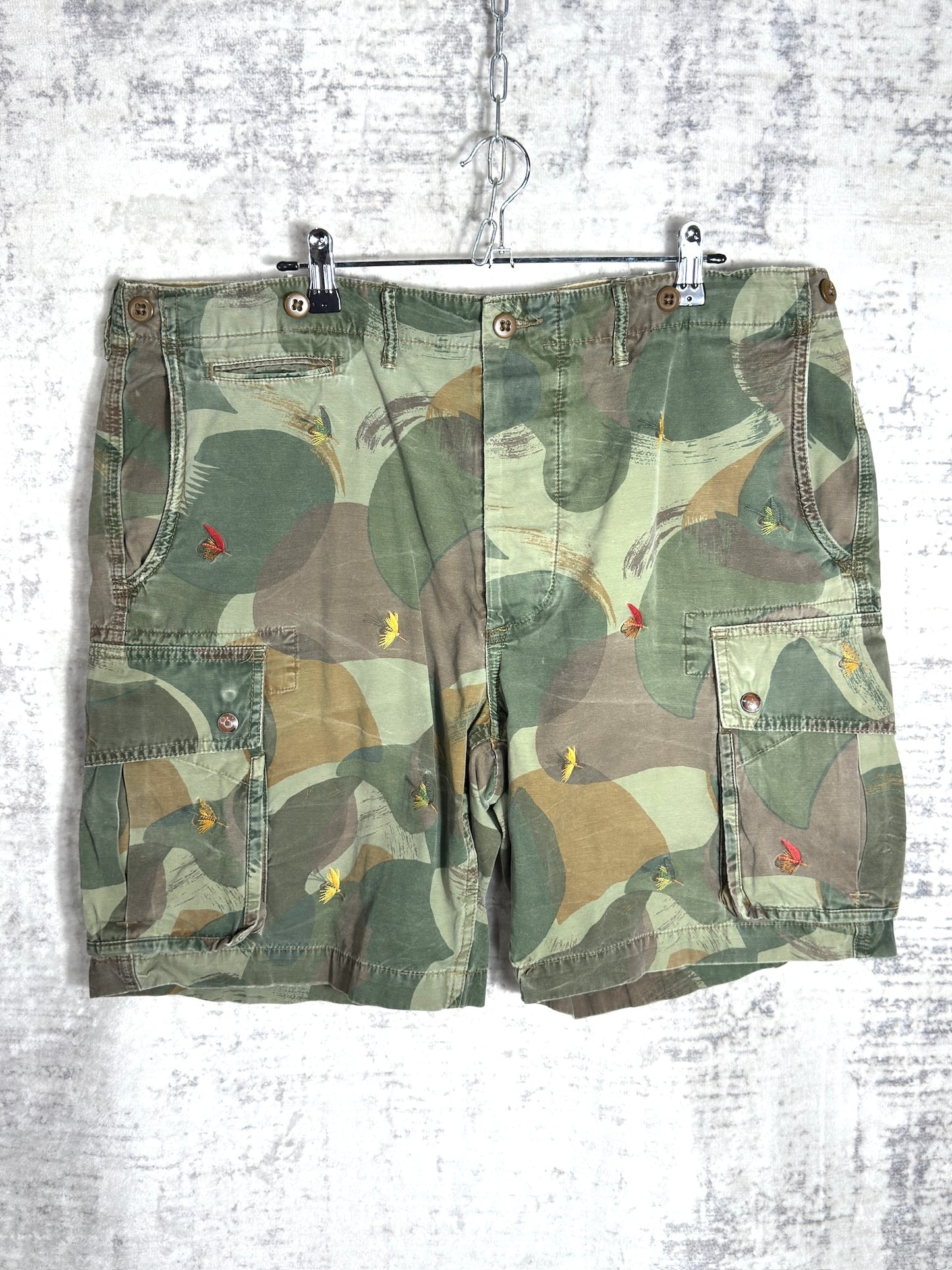 POLO RALPH LAUREN "SNAKE RIVER" CARGO SHORTS  SZ: 38