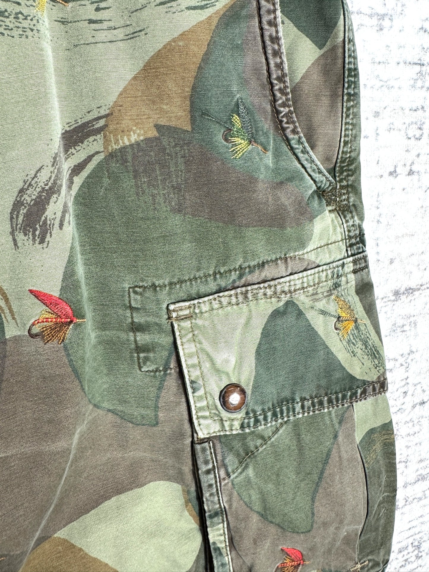 POLO RALPH LAUREN "SNAKE RIVER" CARGO SHORTS  SZ: 38