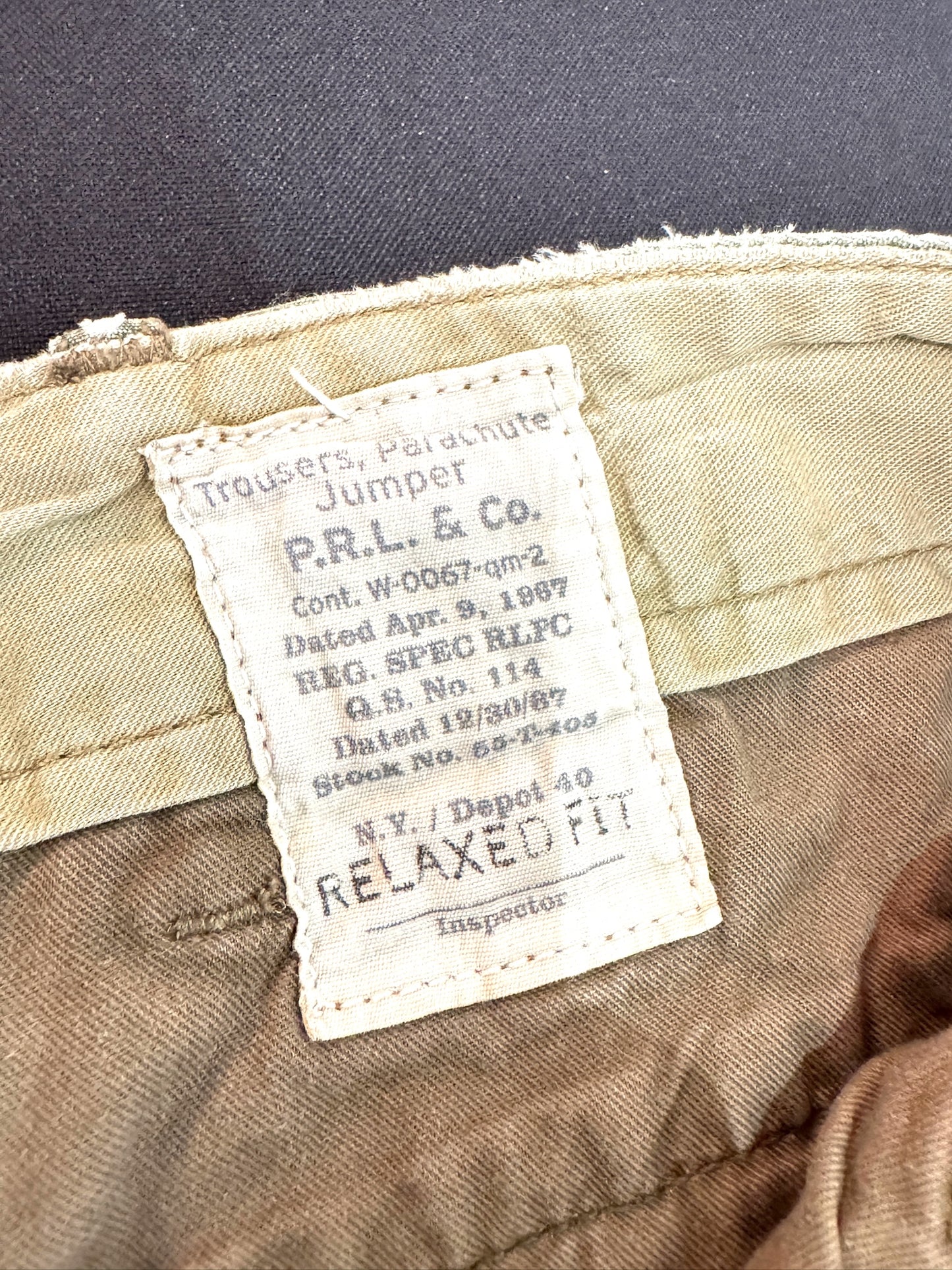 POLO RALPH LAUREN "SNAKE RIVER" CARGO SHORTS  SZ: 38