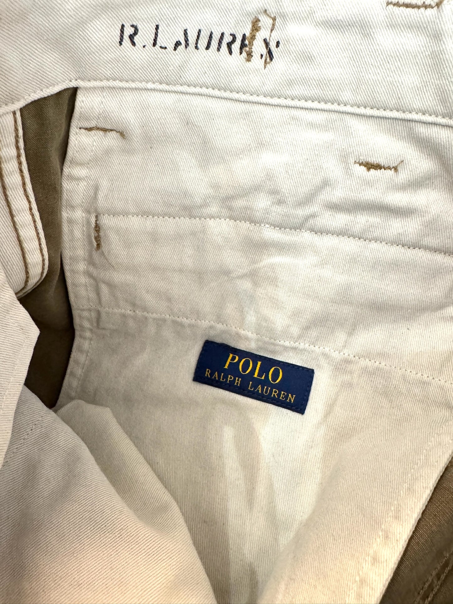 POLO RALPH LAUREN "TROUSERS MOUNTAIN" CARGO SHORTS  SZ: 31