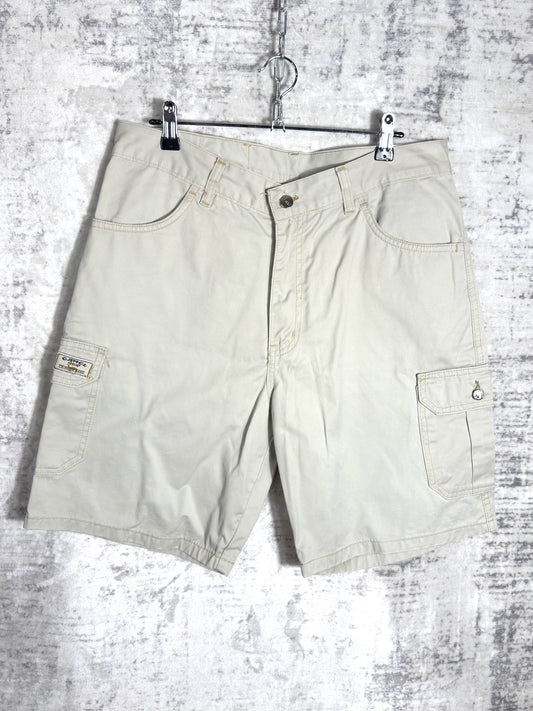 VINTAGE CAMEL SHOP TRAVEL LINE CARGO SHORTS  SZ: 33