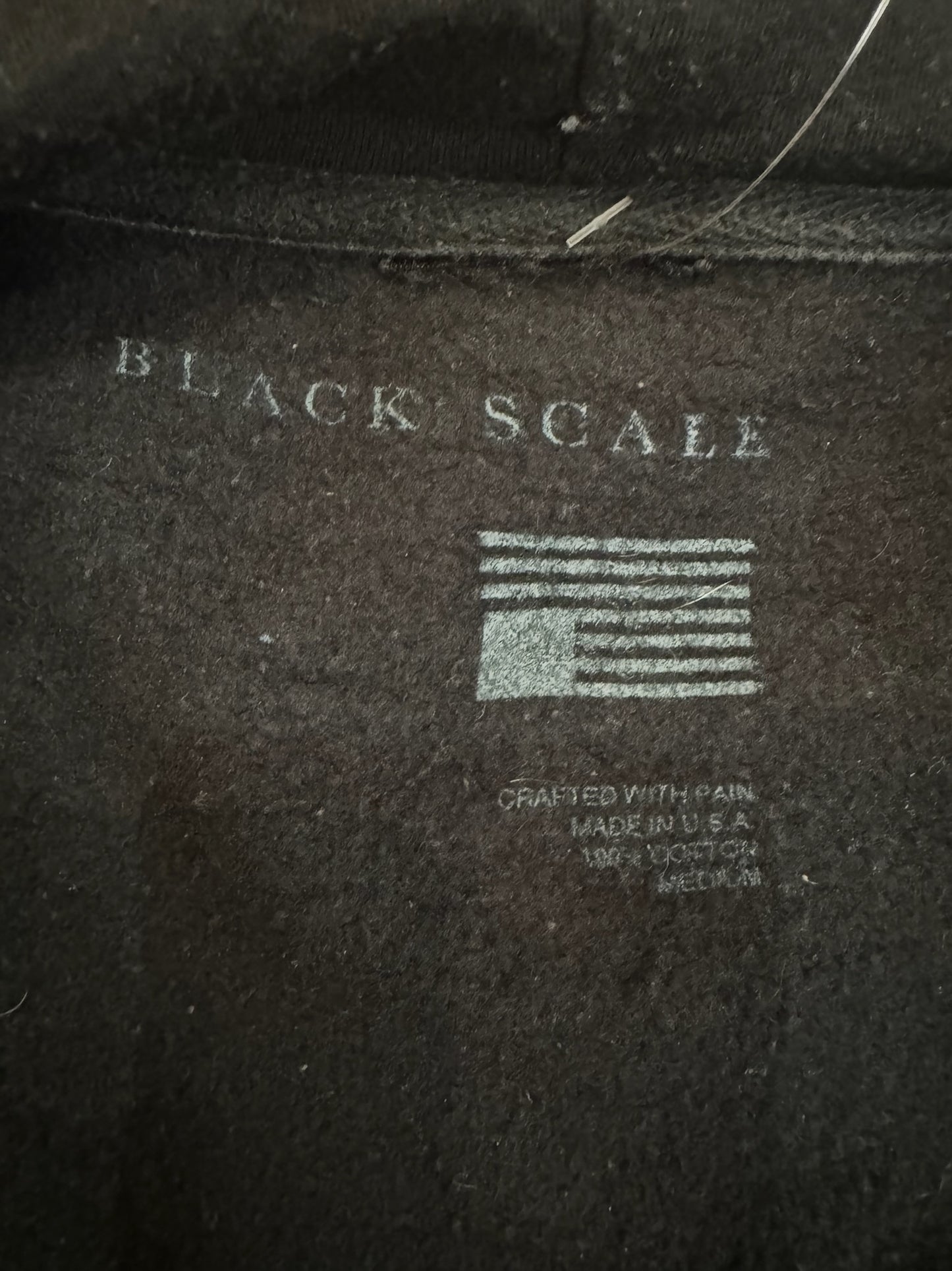 BLACK SCALE HOODIE ZIP UP  SZ: M