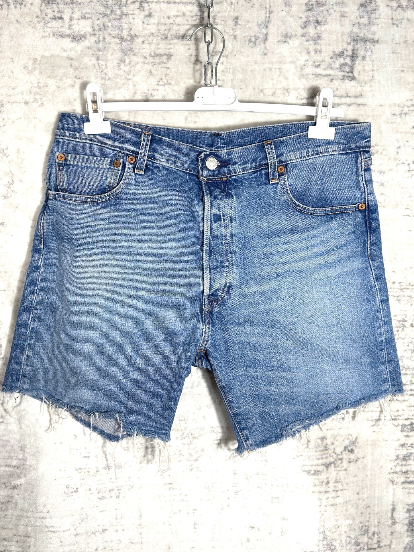 LEVI'S 501 '93 DENIM BLUE WASHED SHORTS Sz: 34
