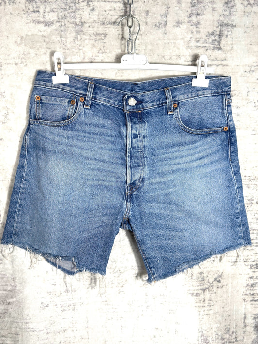 LEVI'S 501 '93 DENIM BLUE WASHED SHORTS Sz: 34