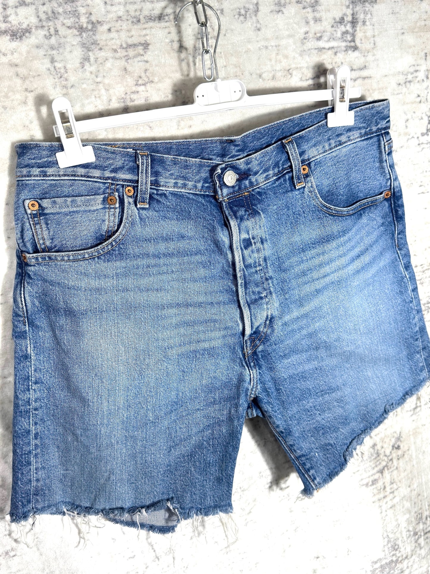 LEVI'S 501 '93 DENIM BLUE WASHED SHORTS Sz: 34