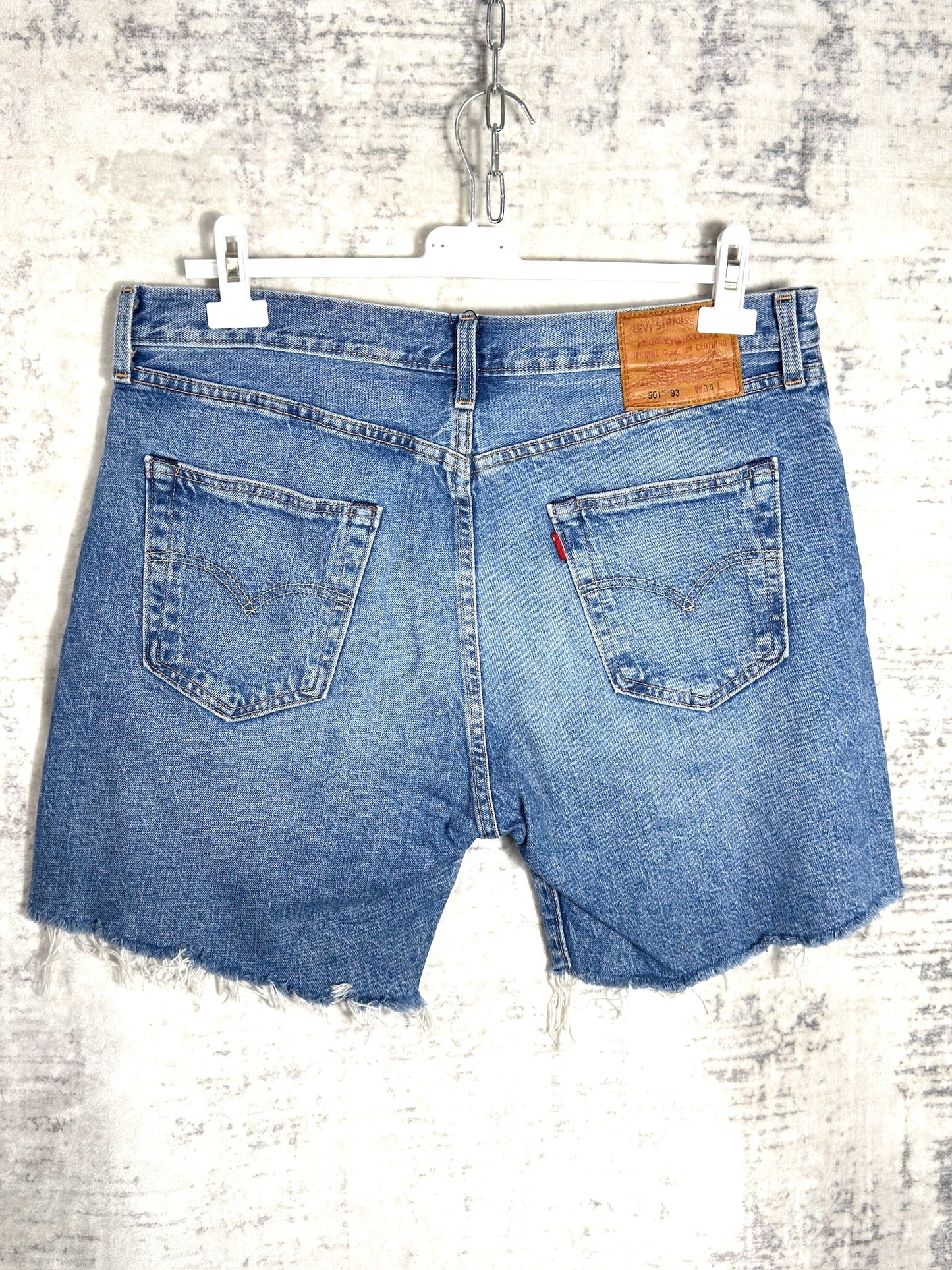 LEVI'S 501 '93 DENIM BLUE WASHED SHORTS Sz: 34