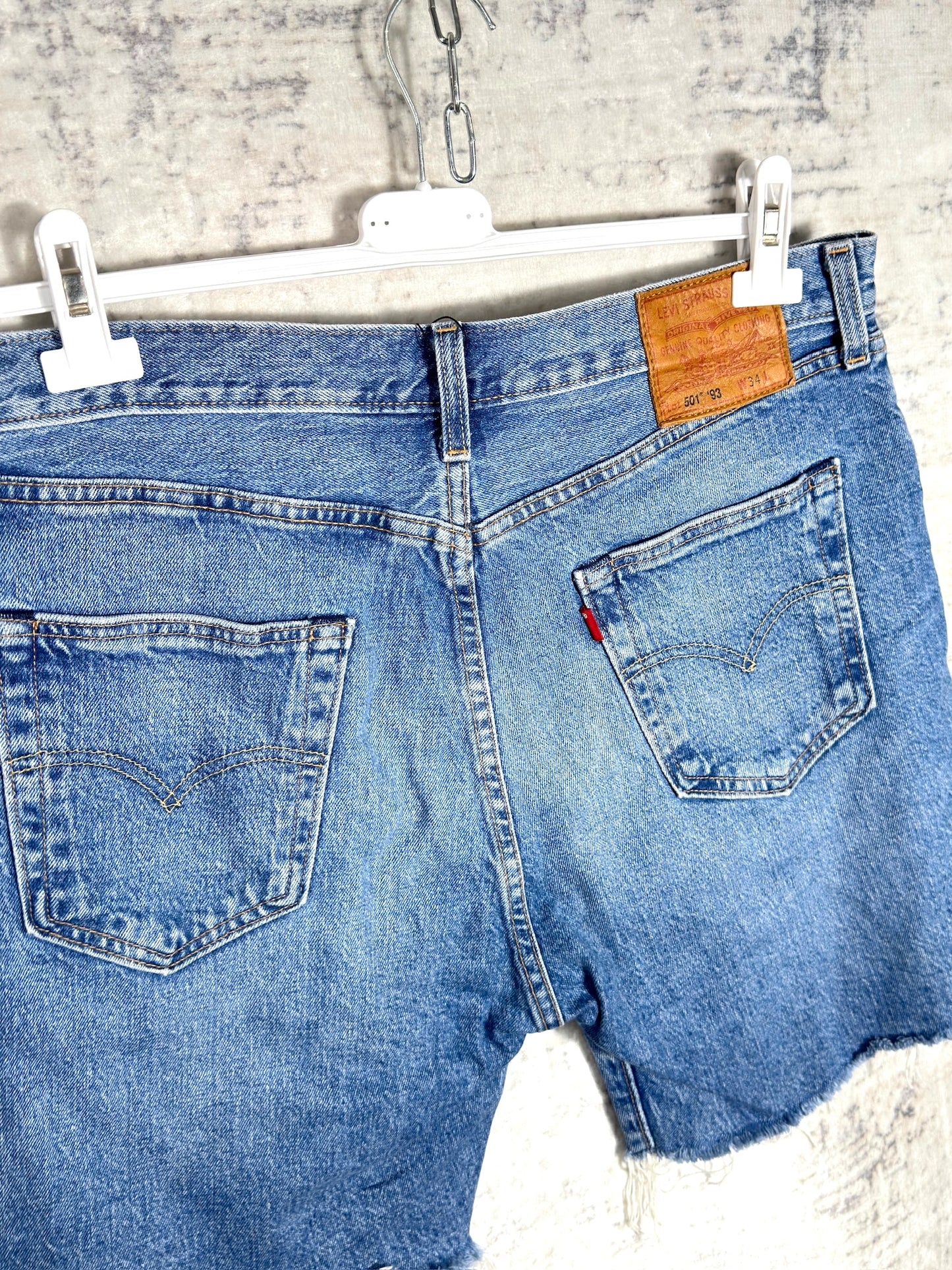 LEVI'S 501 '93 DENIM BLUE WASHED SHORTS Sz: 34