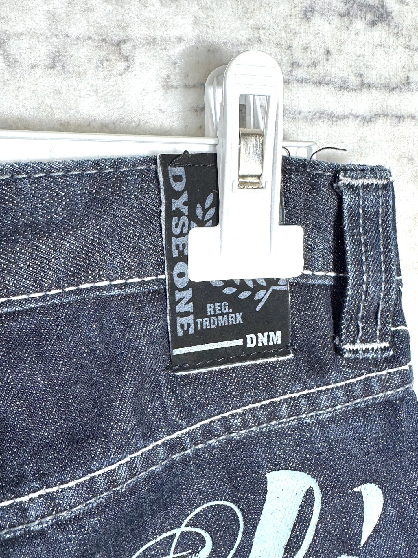 Y2K DYSE ONE BAGGY DENIM STREETWEAR SHORTS Sz: 32