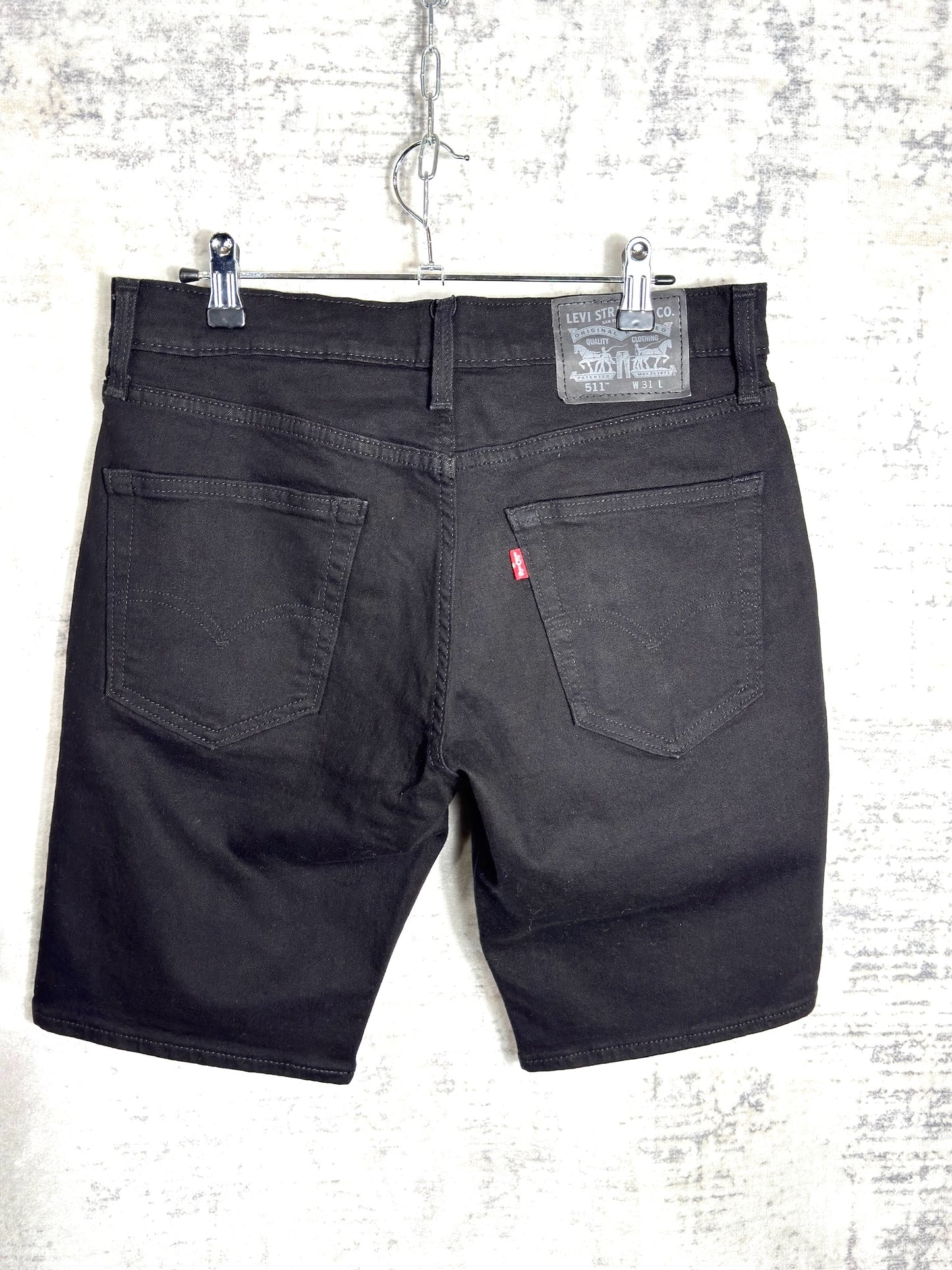 LEVI'S 511 "SLIM" BLACK DENIM SHORTS Sz: 31