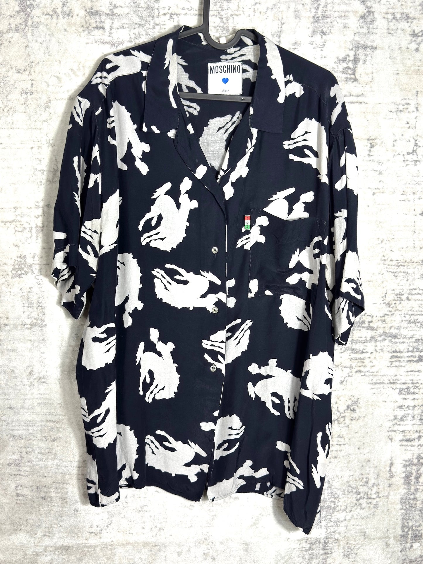 VINTAGE 80s MOSCHINO "CIRCA" SHORT SLEEVES SHIRT SZ: M