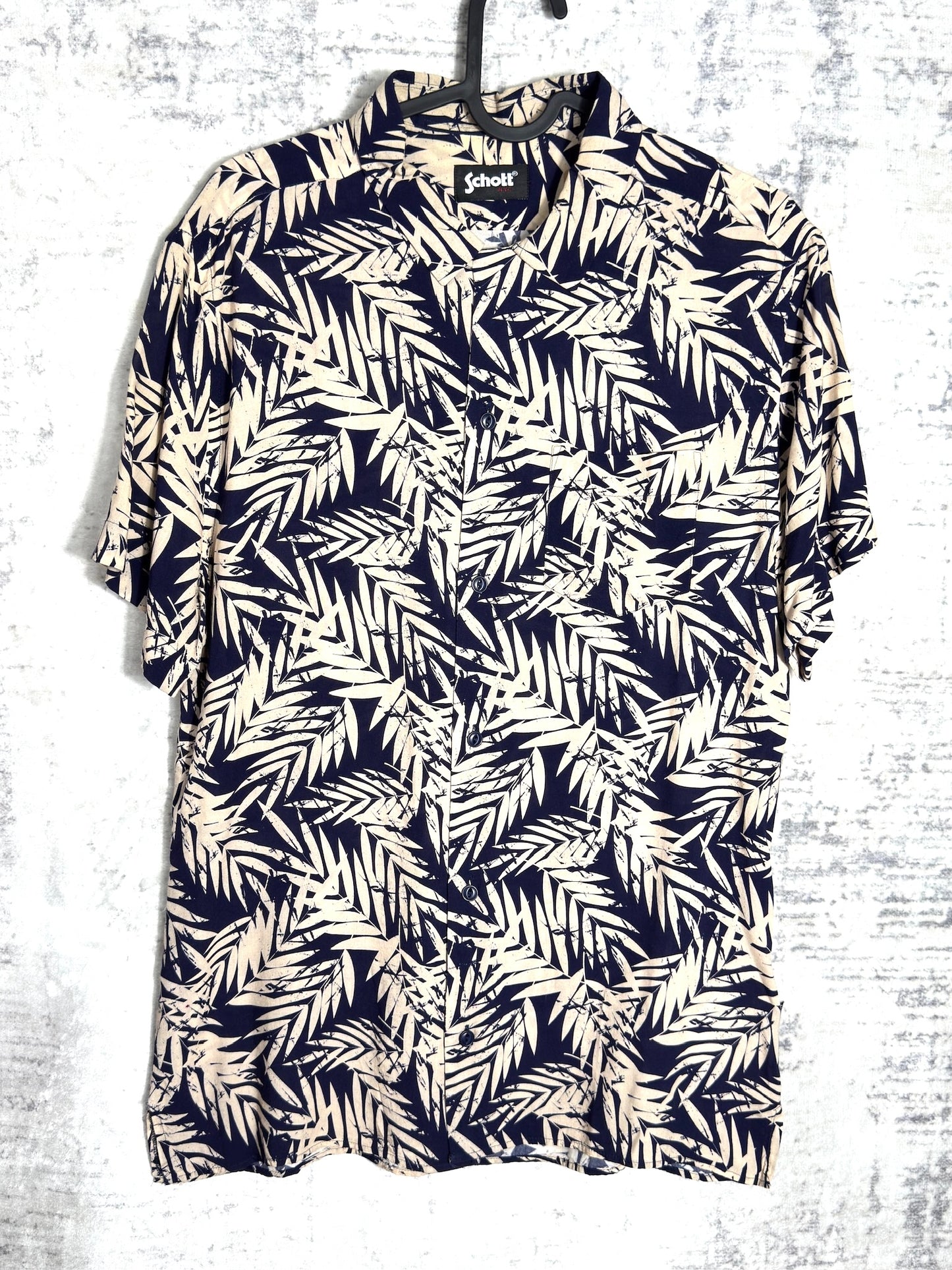 SCHOTT N.Y.C "FLORAL" SHORT SLEEVES SHIRT SZ: S