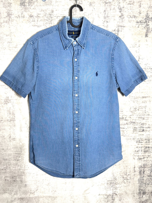RALPH LAUREN "SLIM FIT" SHORT SLEEVES SHIRT SZ: M