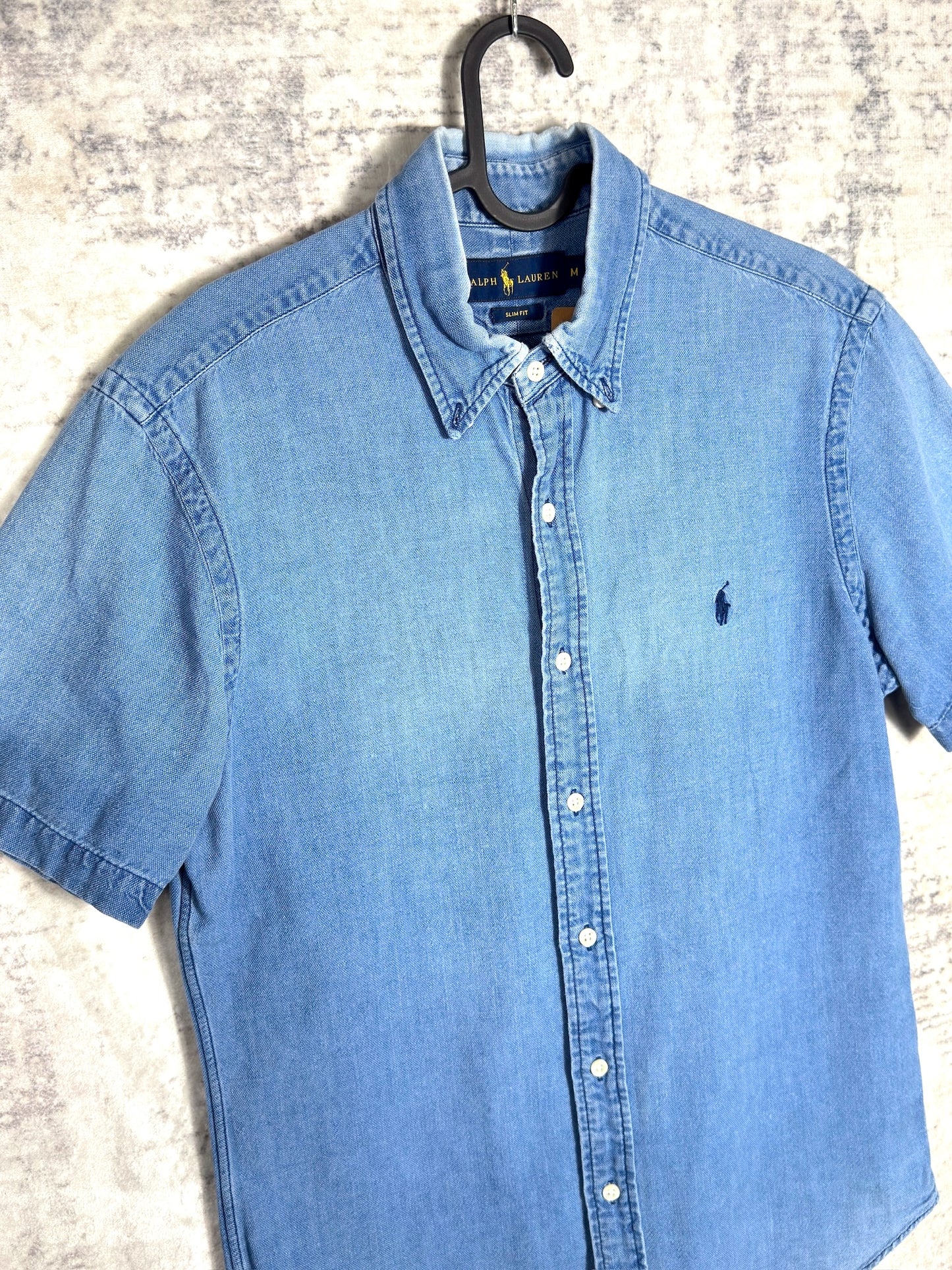RALPH LAUREN "SLIM FIT" SHORT SLEEVES SHIRT SZ: M