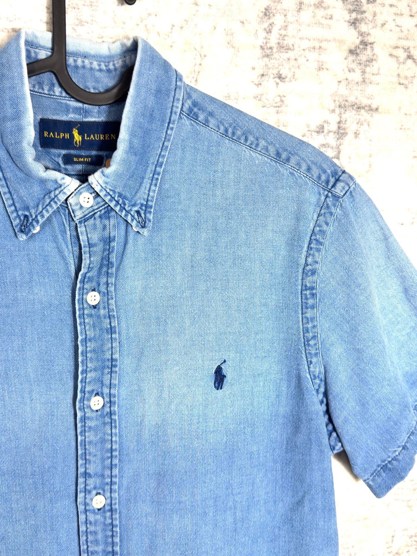 RALPH LAUREN "SLIM FIT" SHORT SLEEVES SHIRT SZ: M