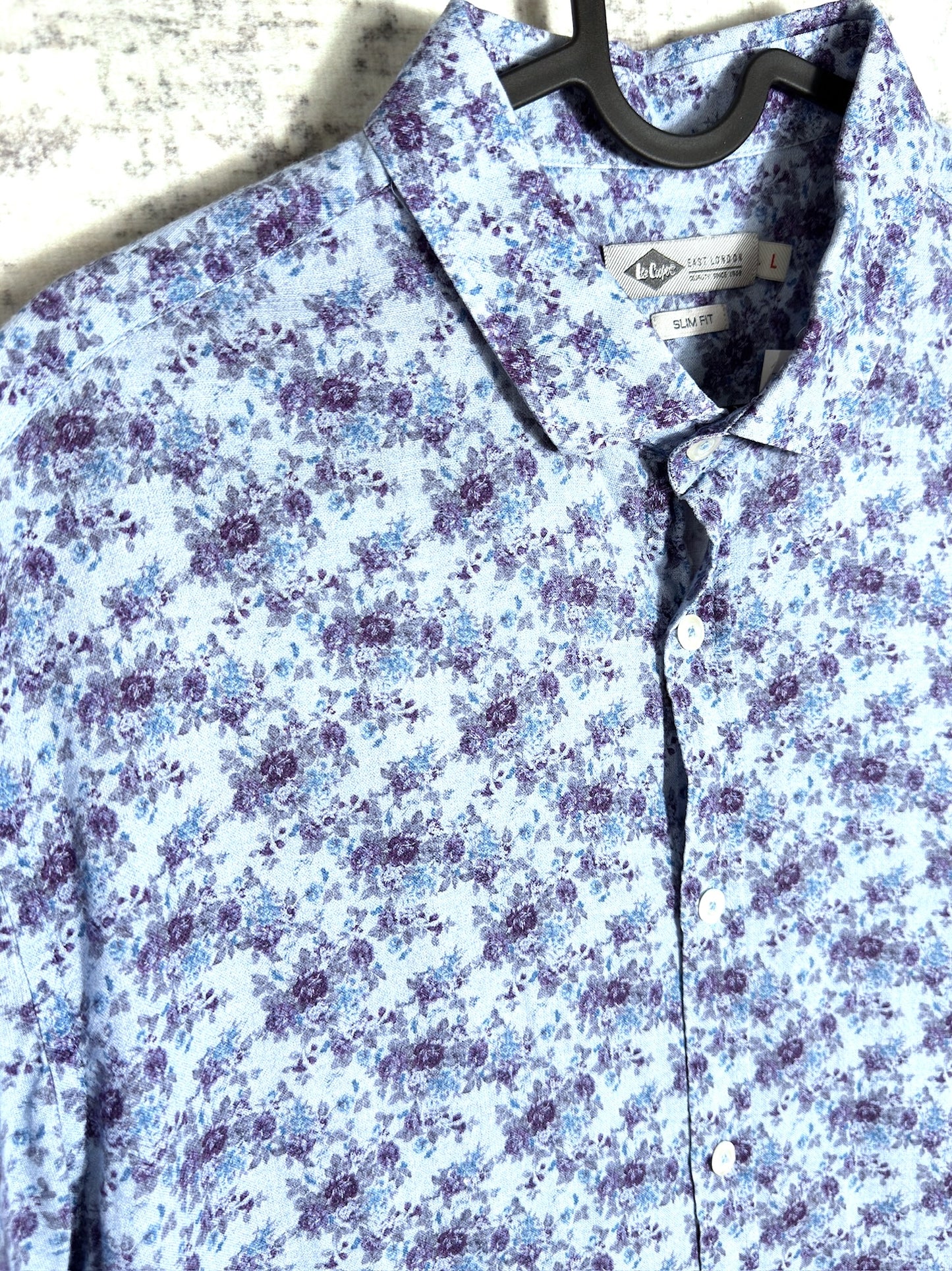LEE COOPER "FLORAL" SHORT SLEEVES SHIRT SZ: L