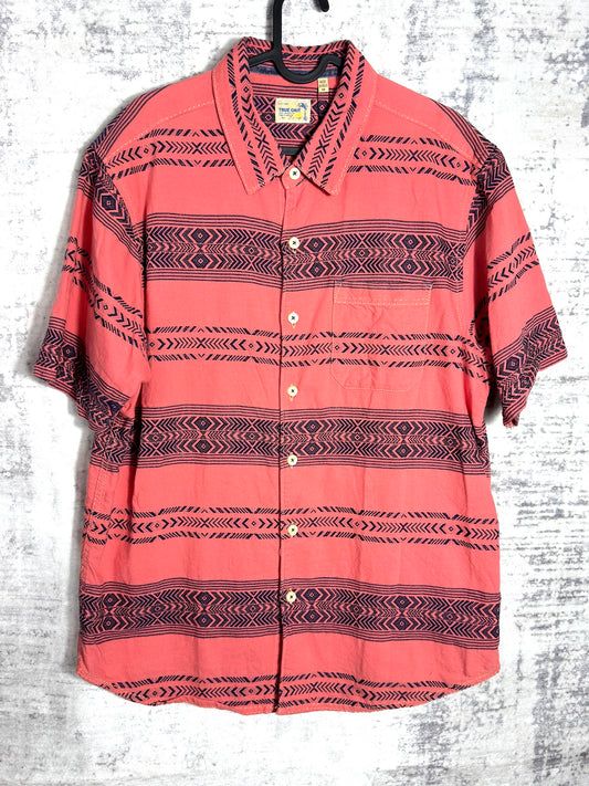 Y2K TRUE GRIT "AZTEK" SHORT SLEEVES SHIRT SZ: M