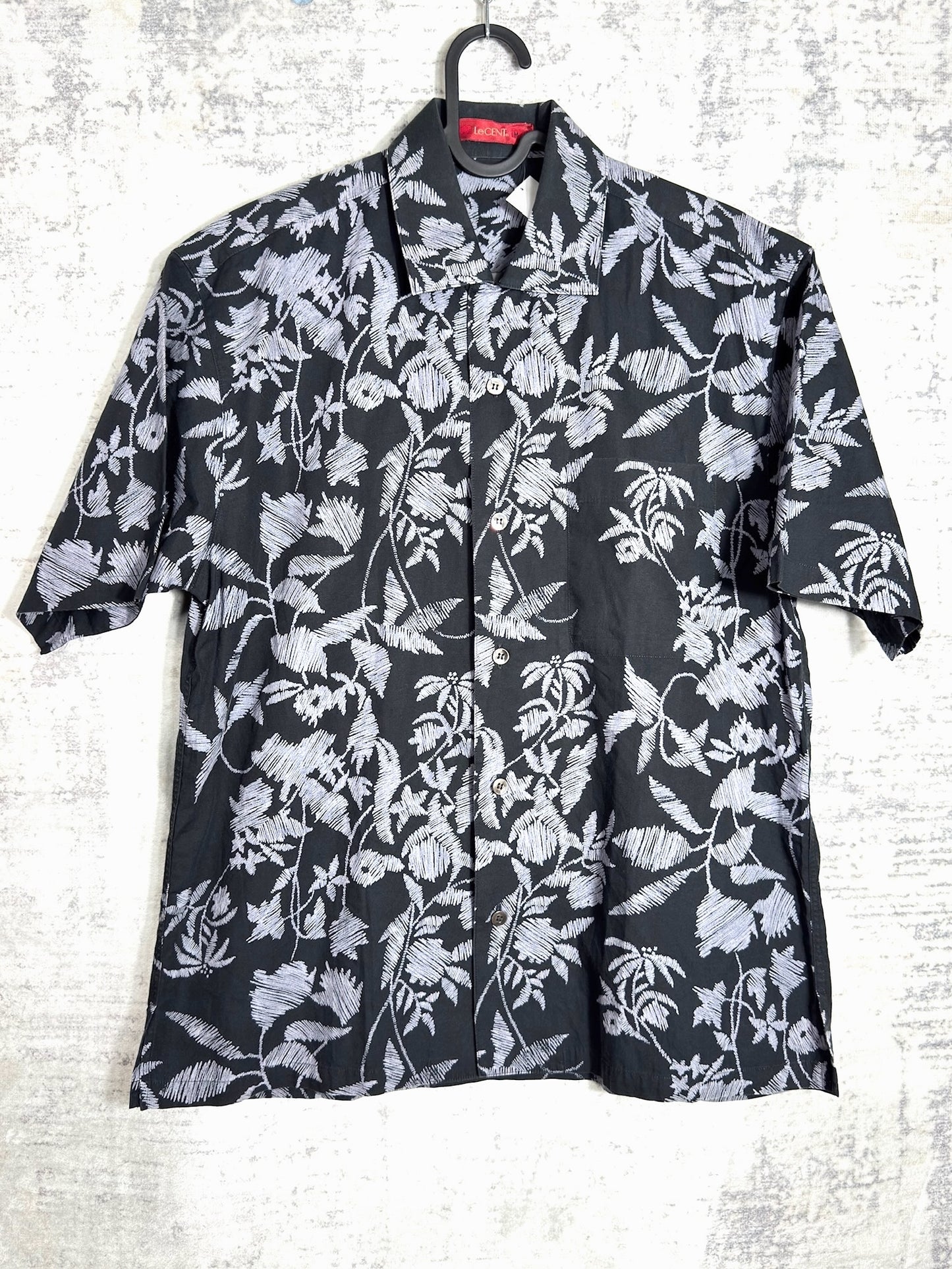 Y2K LECENT "FLORAL" HAWAII SHORT SLEEVES SHIRT SZ: M