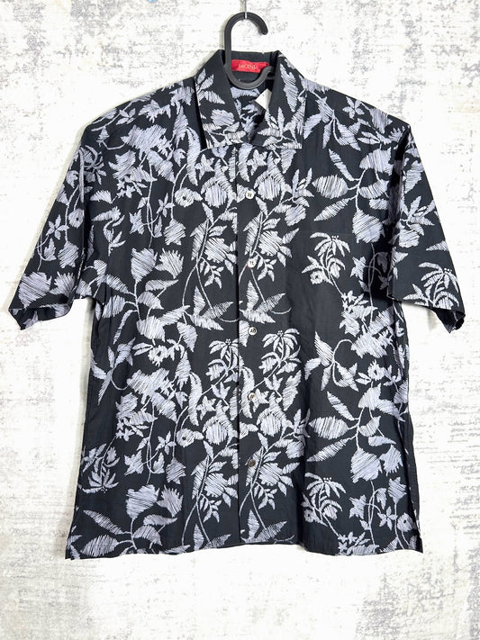 Y2K LECENT "FLORAL" HAWAII SHORT SLEEVES SHIRT SZ: M