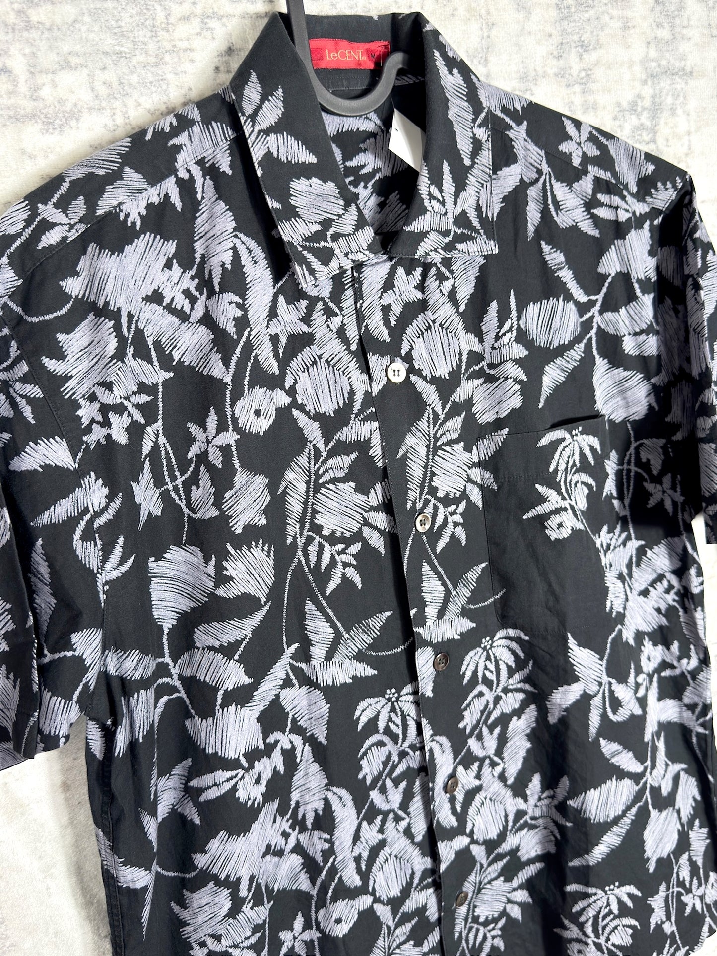 Y2K LECENT "FLORAL" HAWAII SHORT SLEEVES SHIRT SZ: M