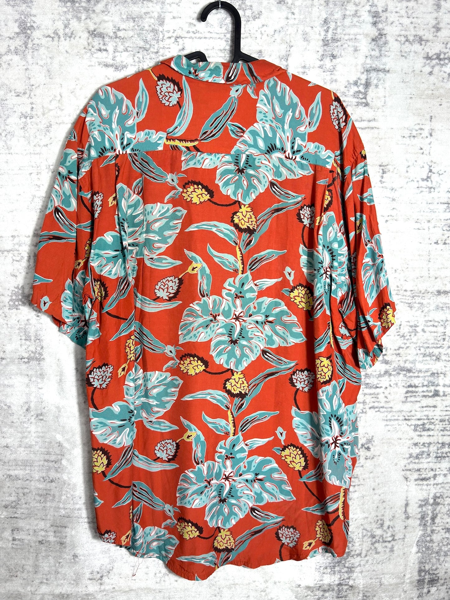 VINTAGE 80s BANANA REPUBLIC "FLORAL" HAWAII SHORT SLEEVES SHIRT SZ: M