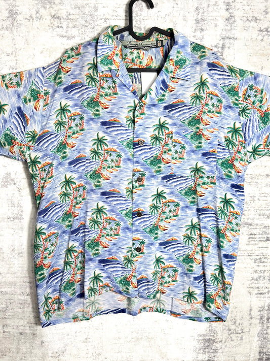 VINTAGE 90s PINEAPPLE CONNECTION  HAWAII SHORT SLEEVES SHIRT SZ: M