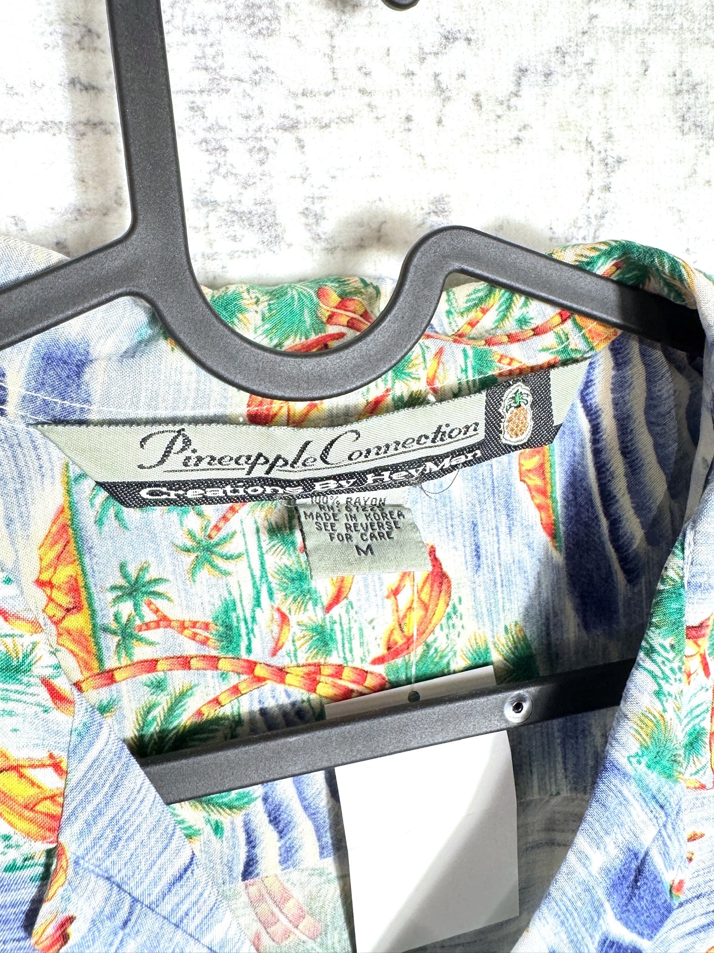 VINTAGE 90s PINEAPPLE CONNECTION  HAWAII SHORT SLEEVES SHIRT SZ: M