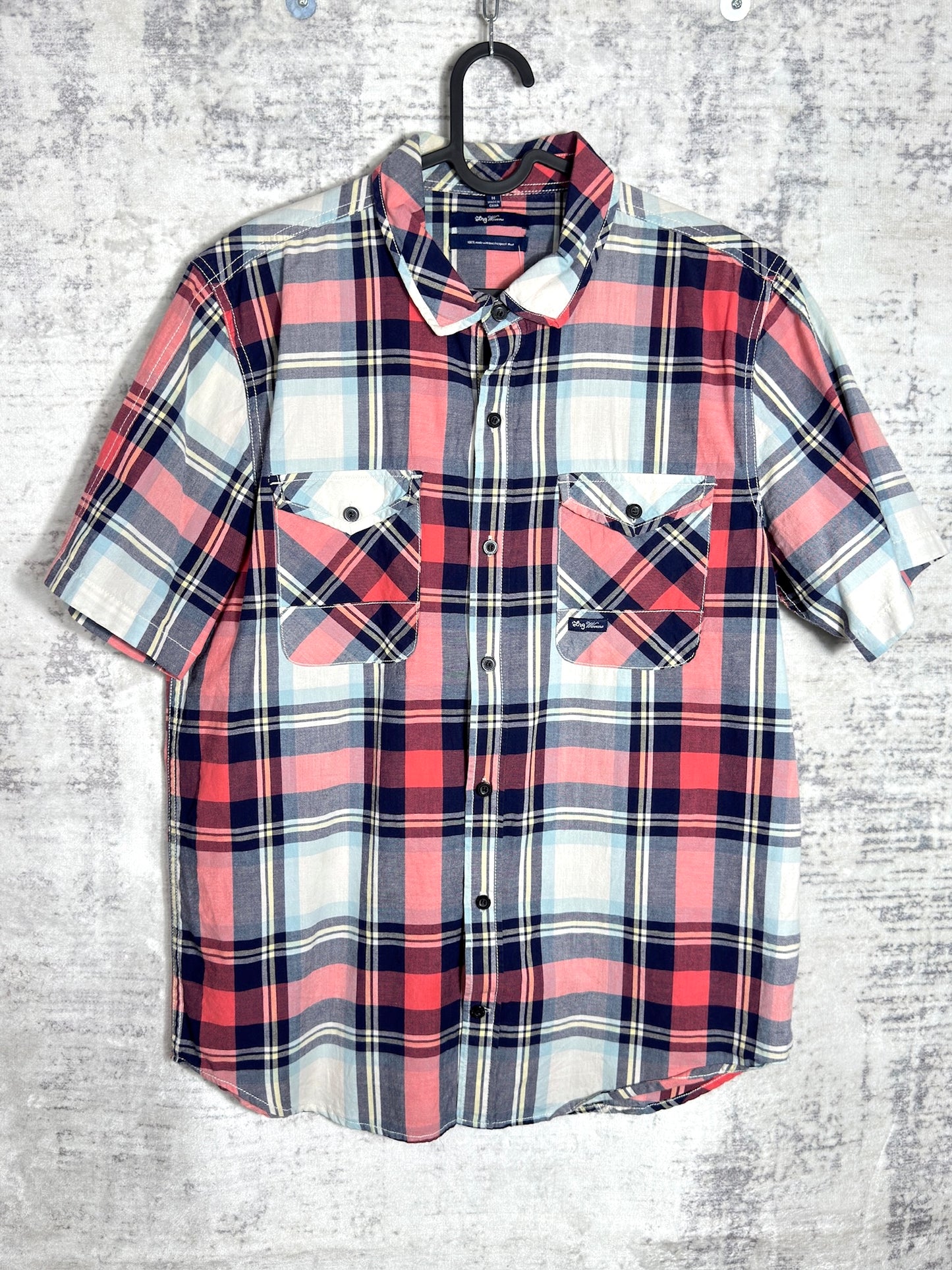 LRG WOVENS "CHECK" SHORT SLEEVES SHIRT SZ: M