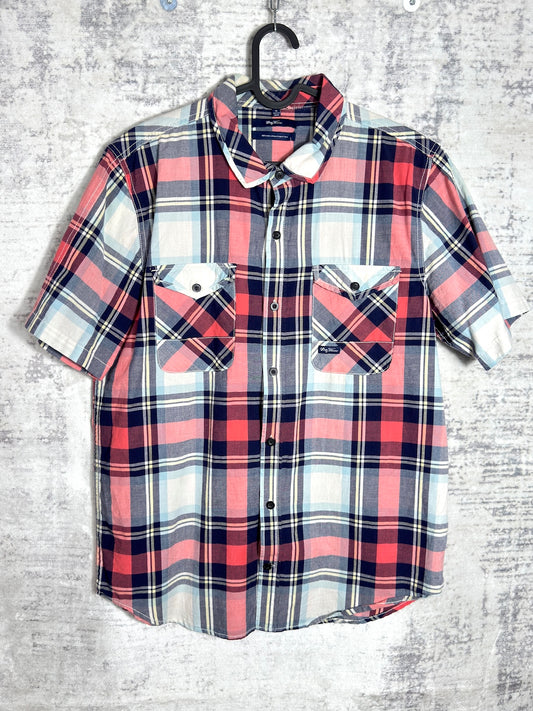 LRG WOVENS "CHECK" SHORT SLEEVES SHIRT SZ: M